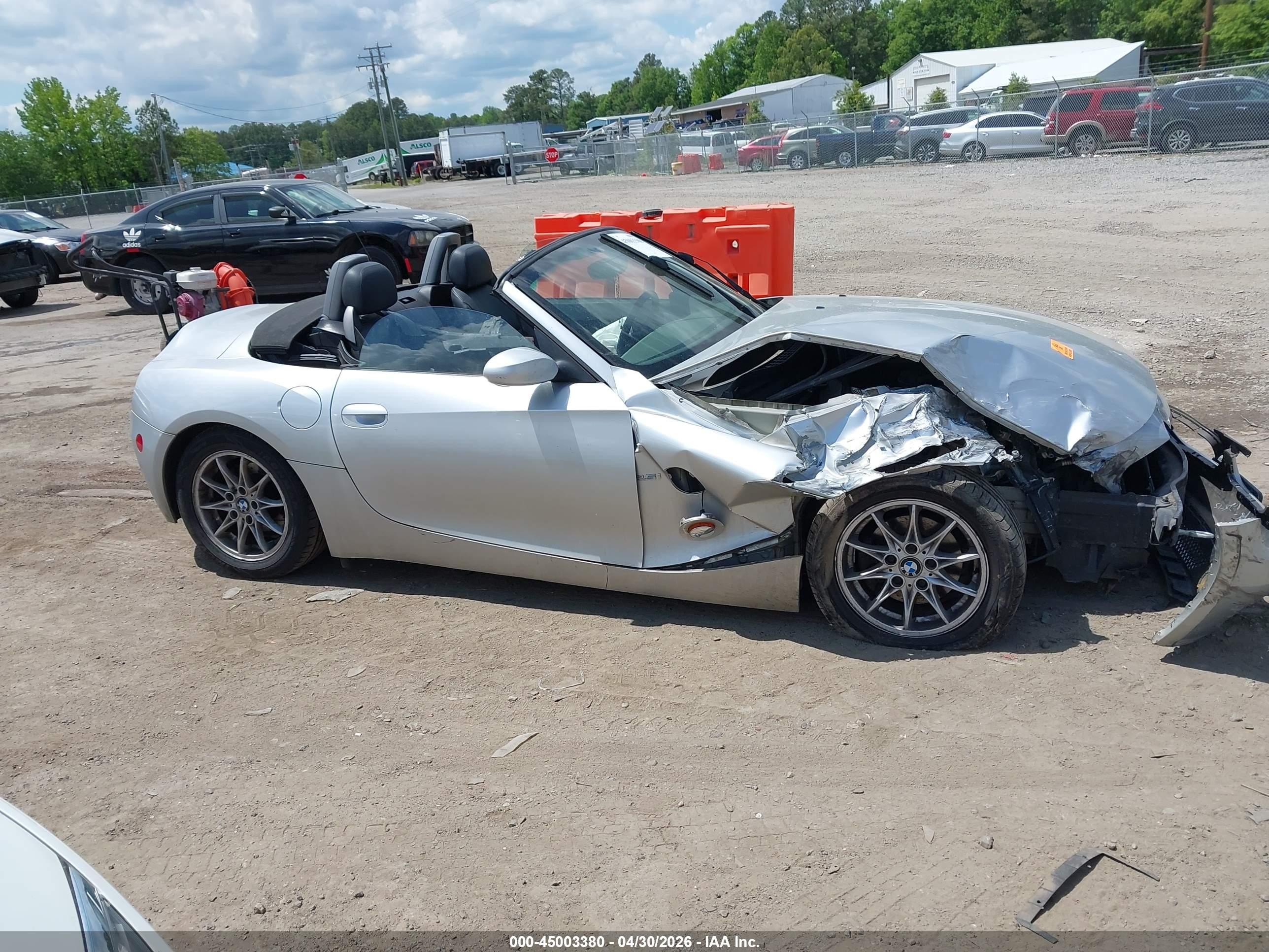 2003 Bmw Z4 2.5i Silver vin: 4USBT33453LR64610