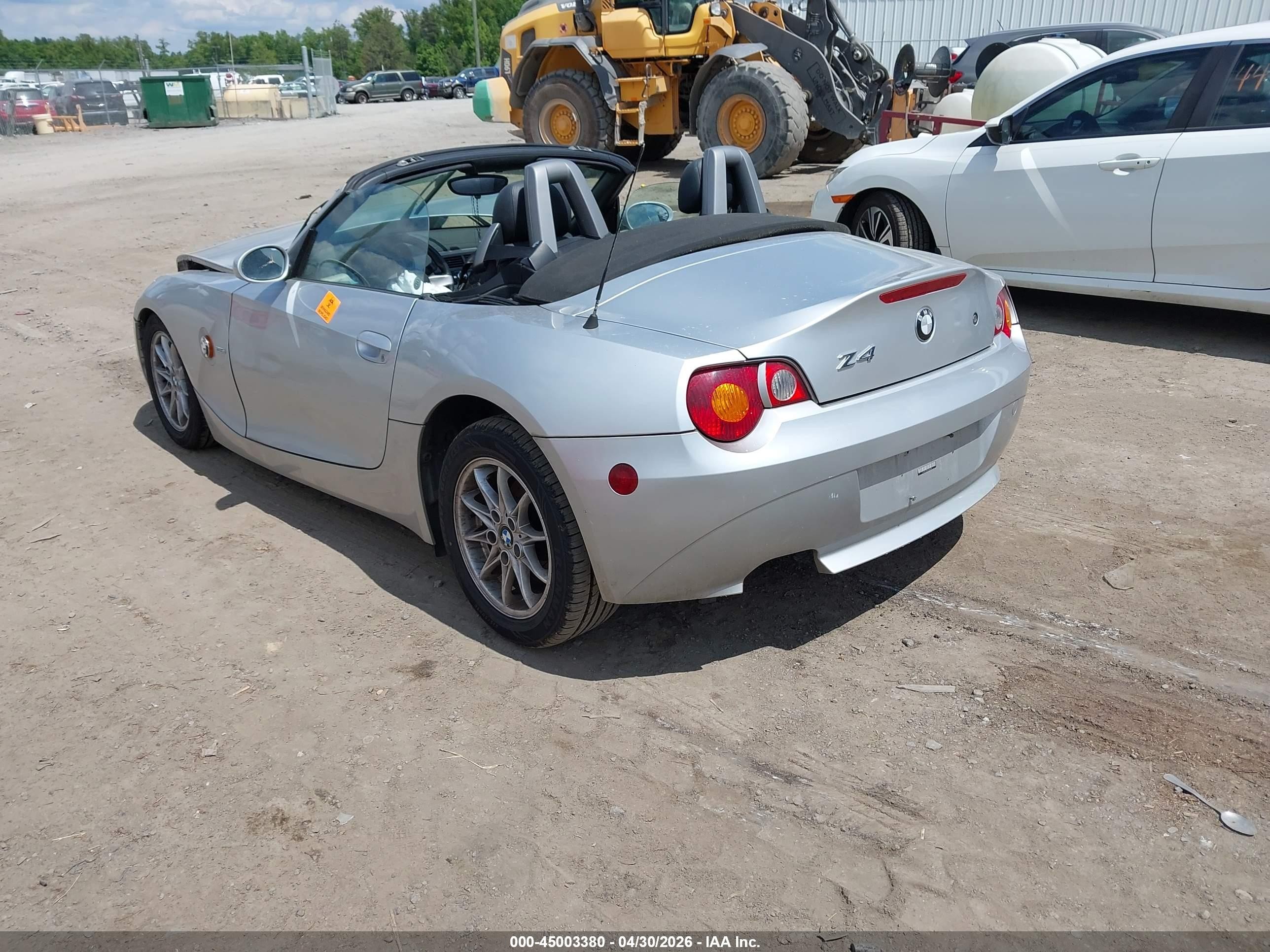 2003 Bmw Z4 2.5i Silver vin: 4USBT33453LR64610