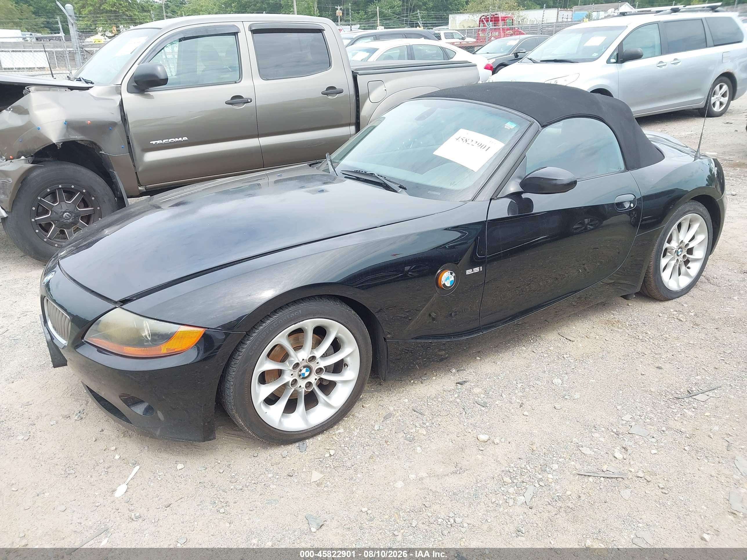 2003 Bmw Z4 2.5i Black vin: 4USBT33463LS44183