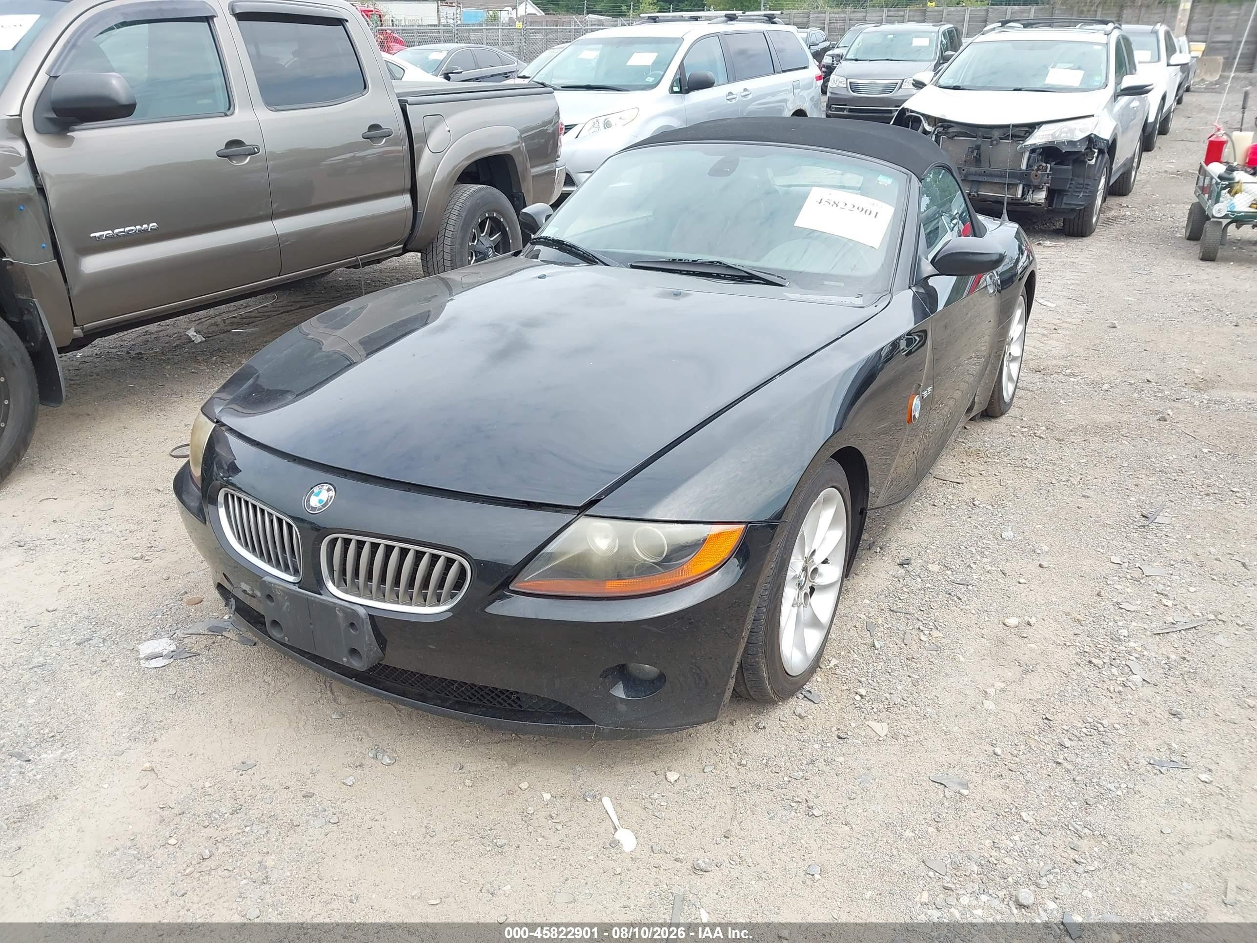 2003 Bmw Z4 2.5i Black vin: 4USBT33463LS44183