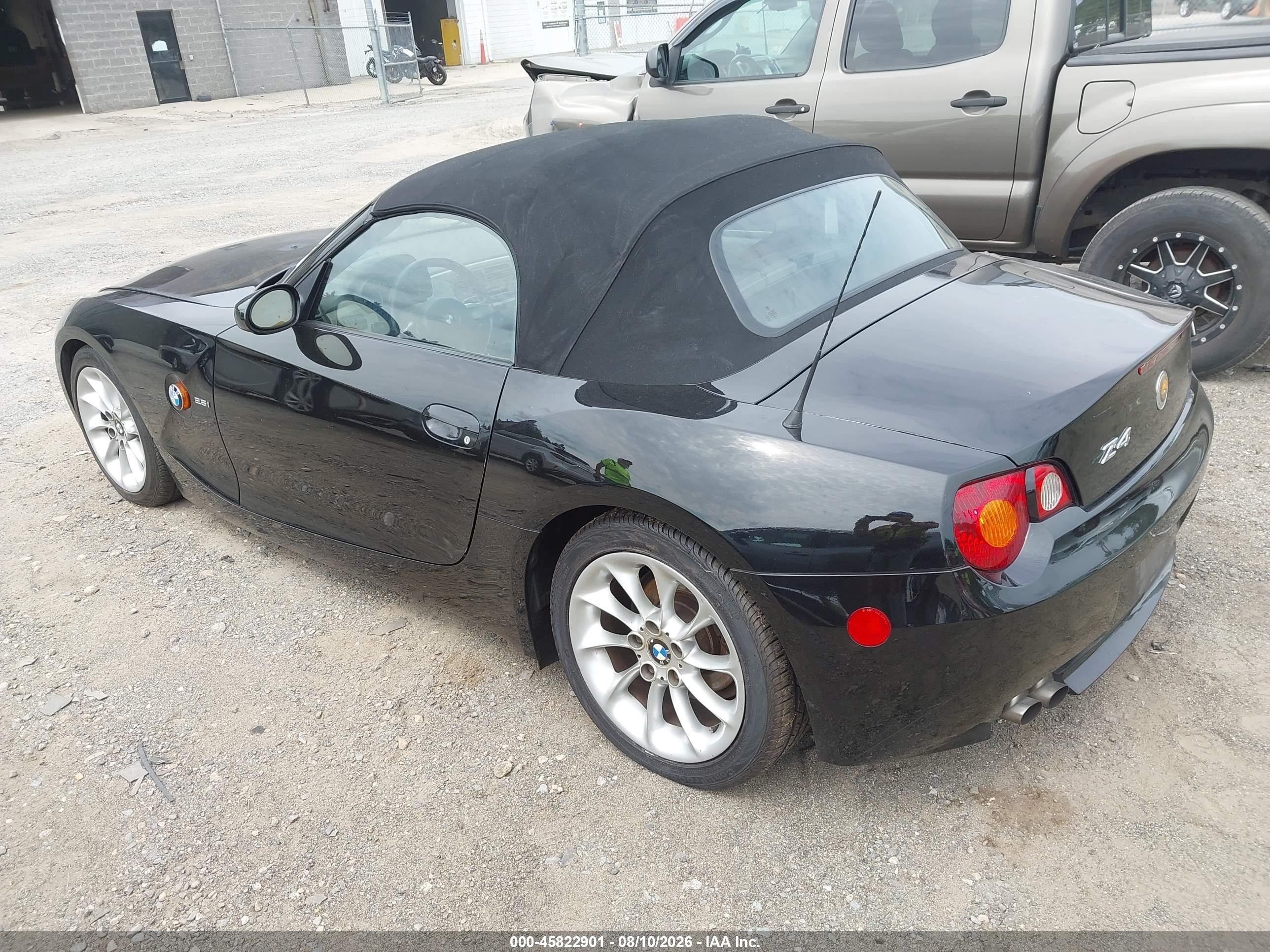 2003 Bmw Z4 2.5i Black vin: 4USBT33463LS44183