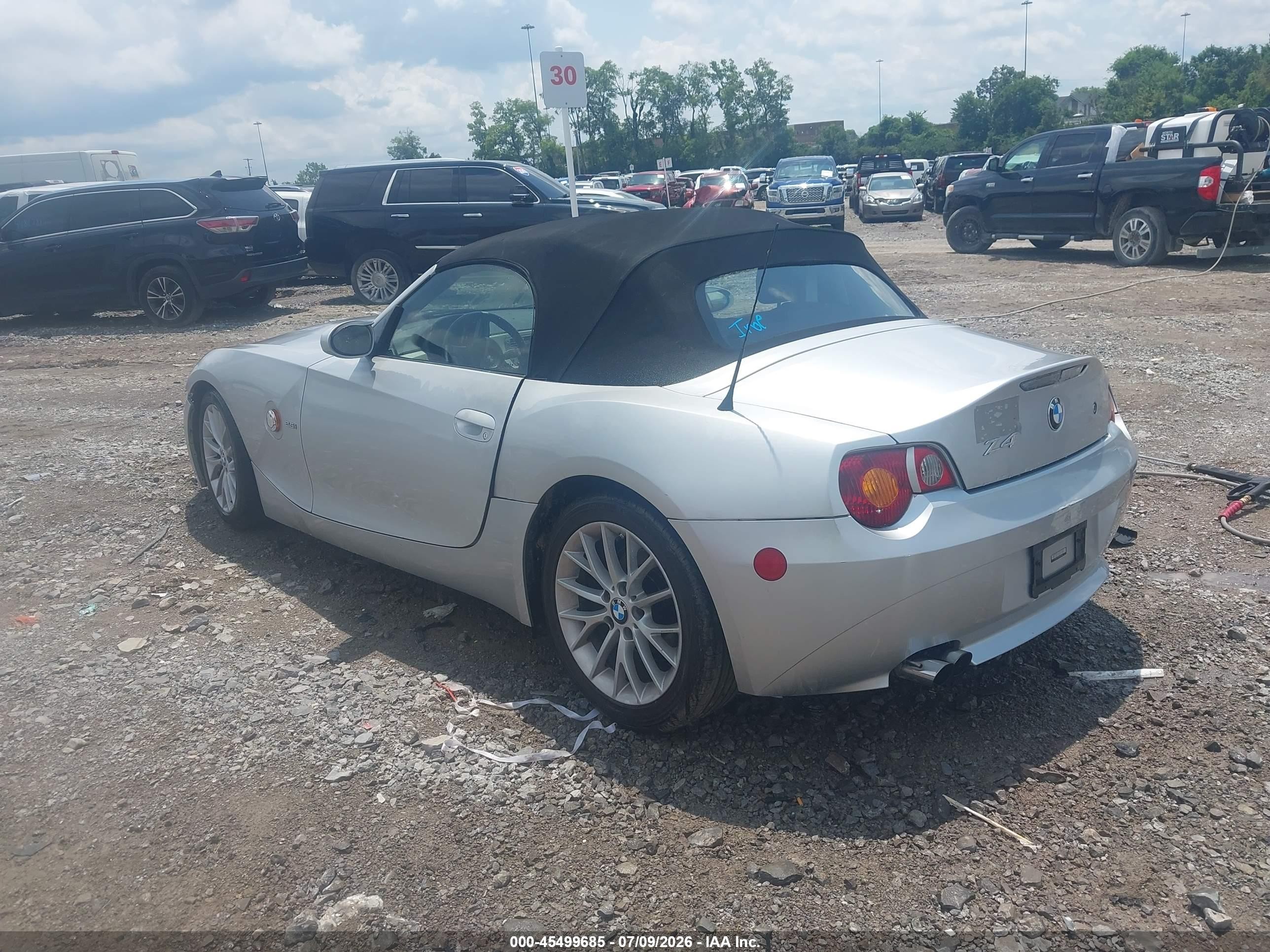 2003 Bmw Z4 2.5i Silver vin: 4USBT33473LS44581