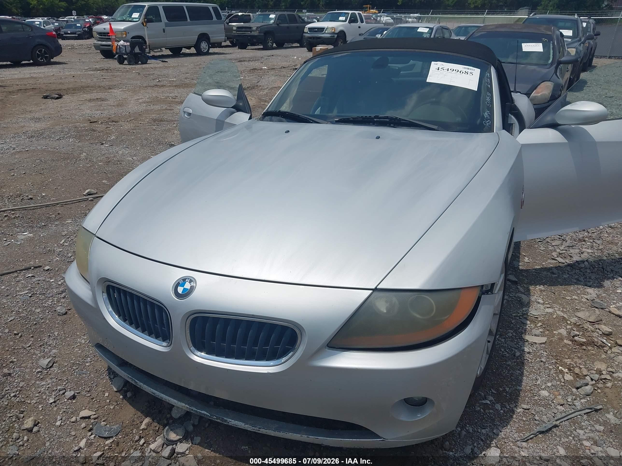 2003 Bmw Z4 2.5i Silver vin: 4USBT33473LS44581