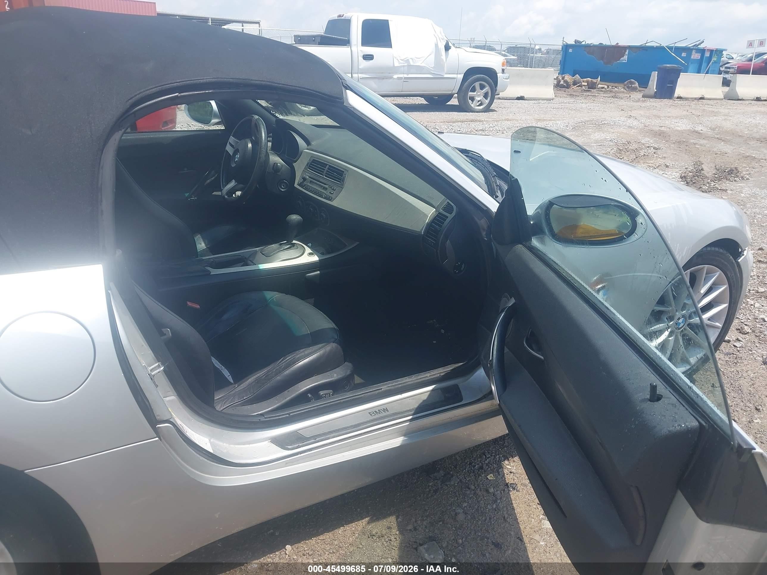 2003 Bmw Z4 2.5i Silver vin: 4USBT33473LS44581