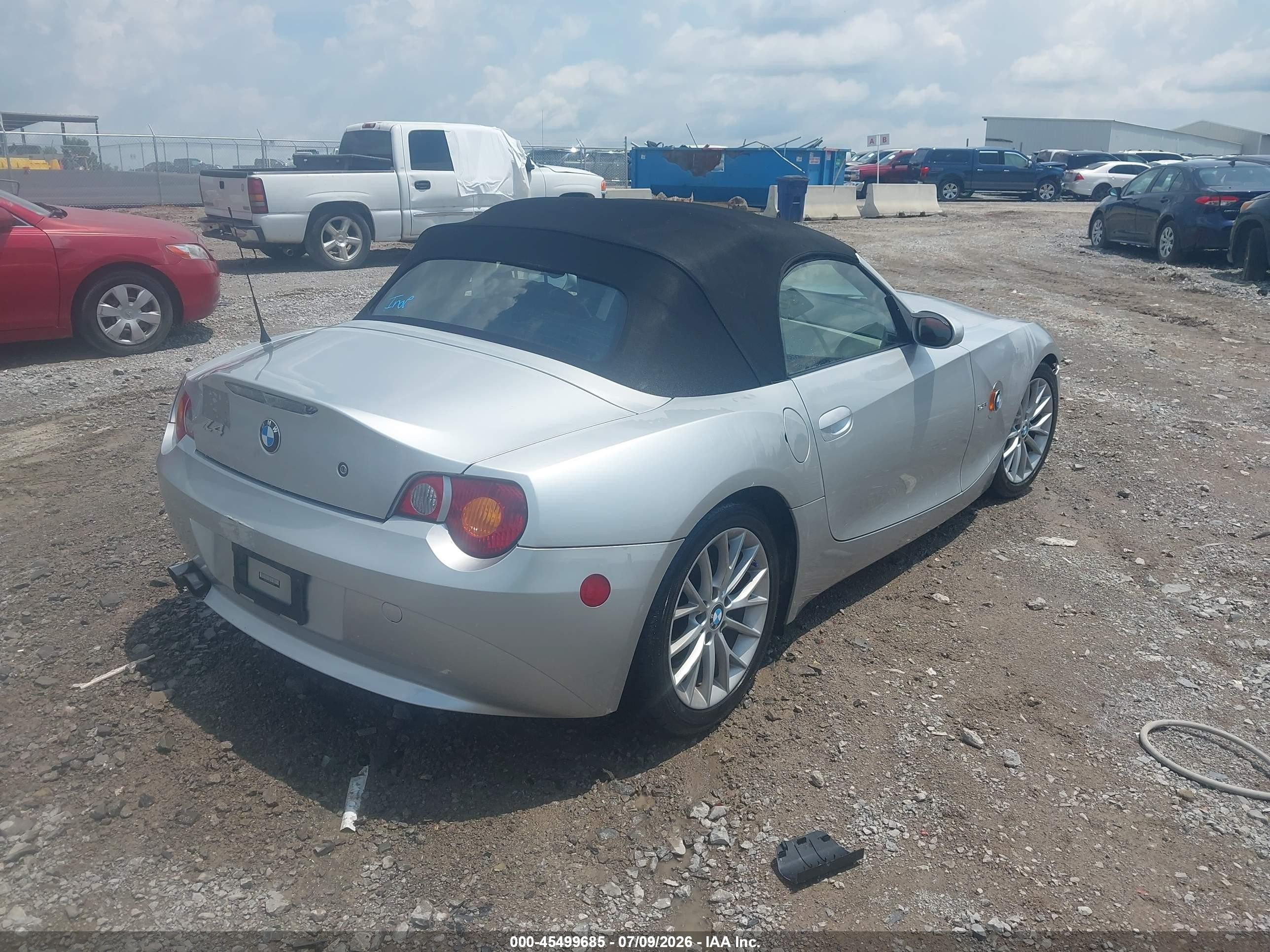 2003 Bmw Z4 2.5i Silver vin: 4USBT33473LS44581