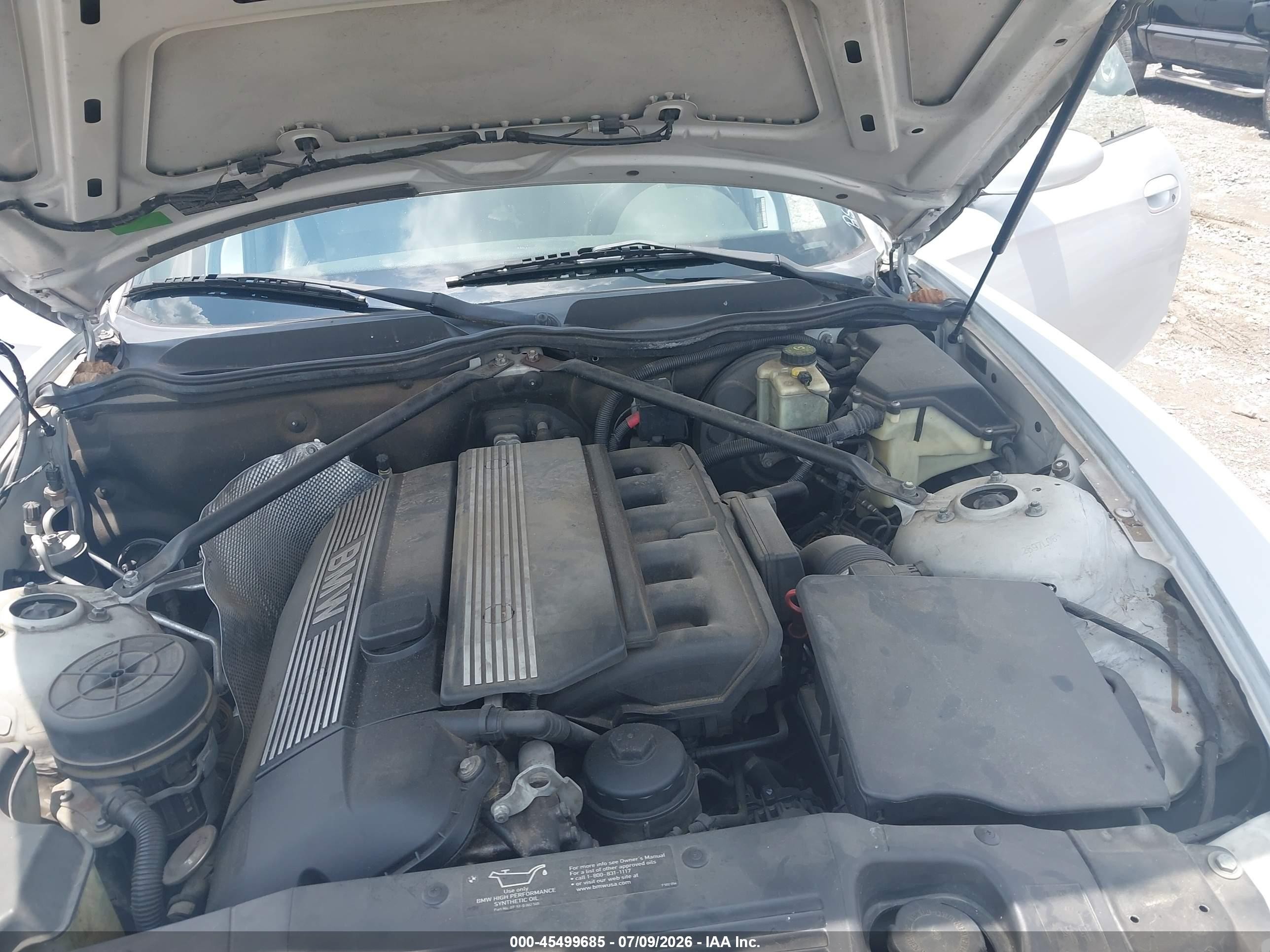 2003 Bmw Z4 2.5i Silver vin: 4USBT33473LS44581