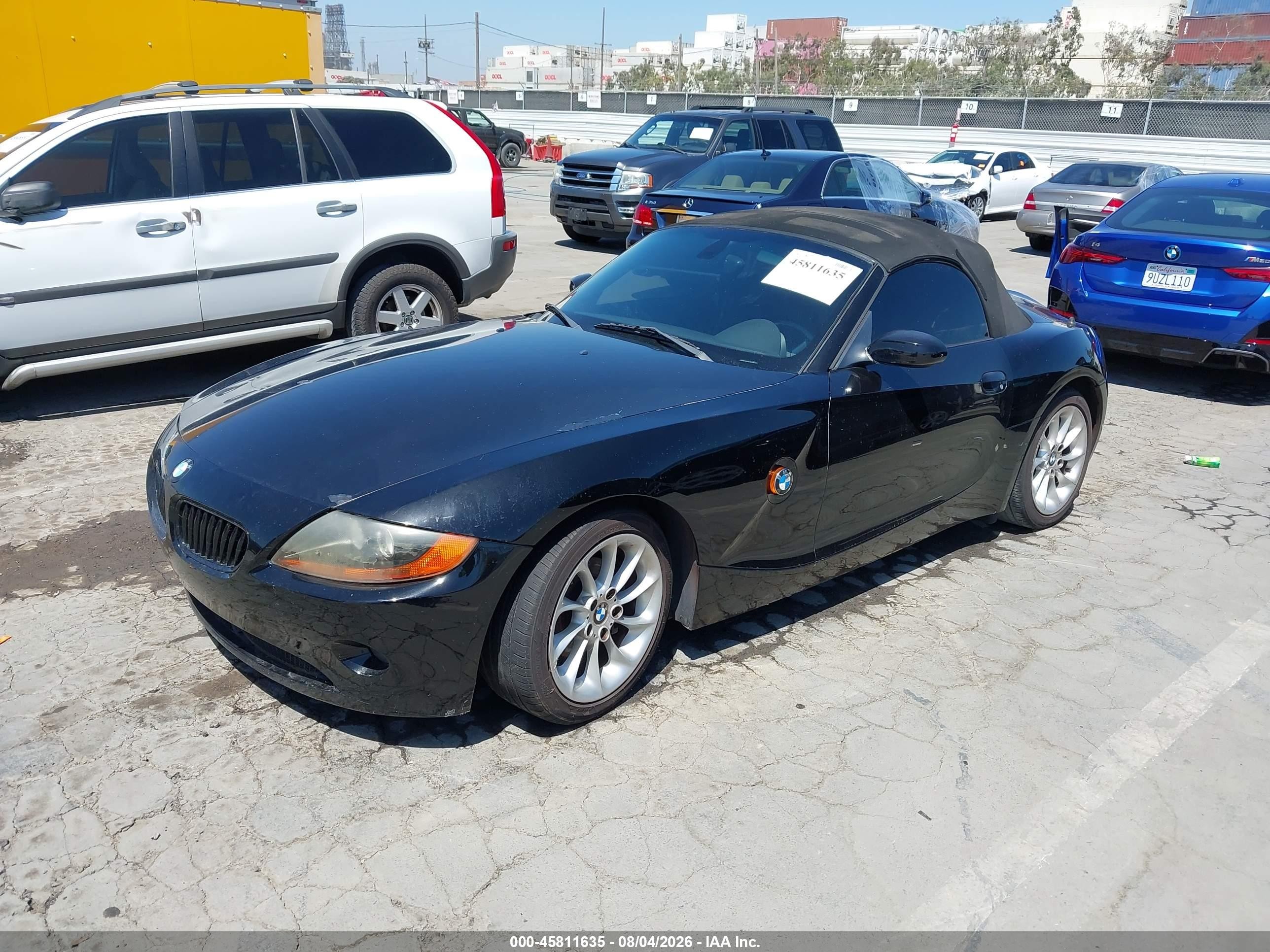 2003 Bmw Z4 2.5i Black vin: 4USBT33473LS44810