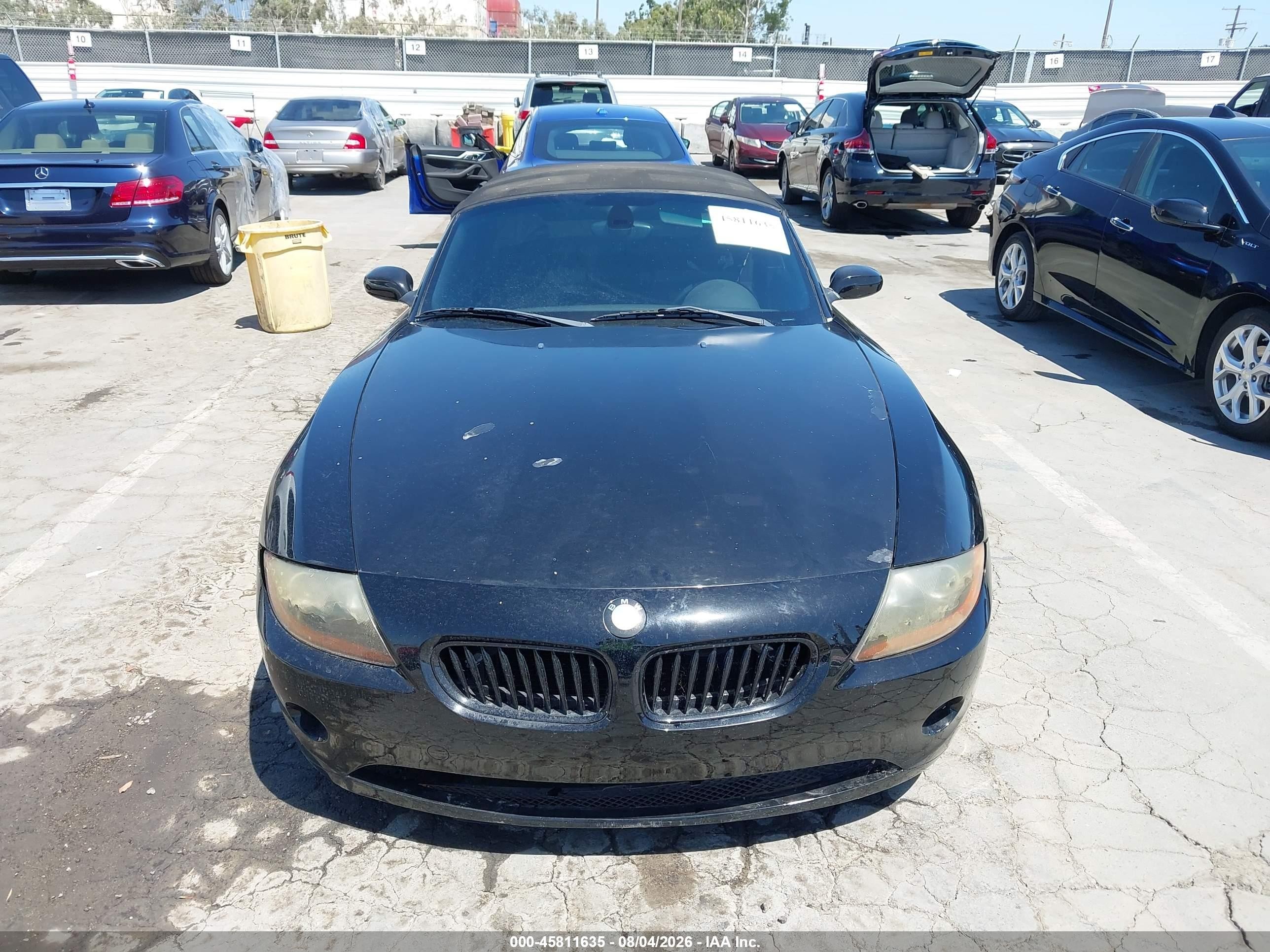 2003 Bmw Z4 2.5i Black vin: 4USBT33473LS44810