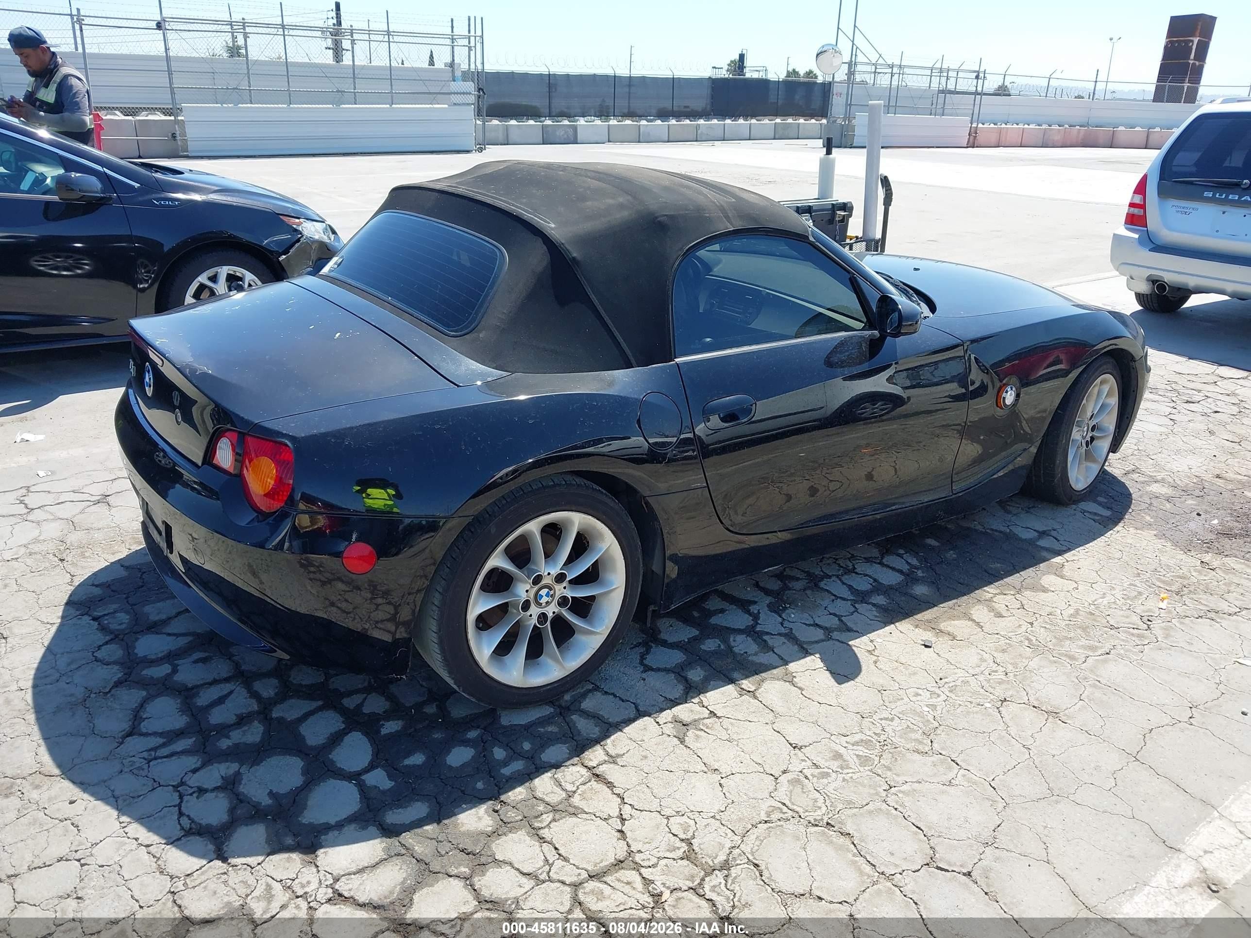 2003 Bmw Z4 2.5i Black vin: 4USBT33473LS44810