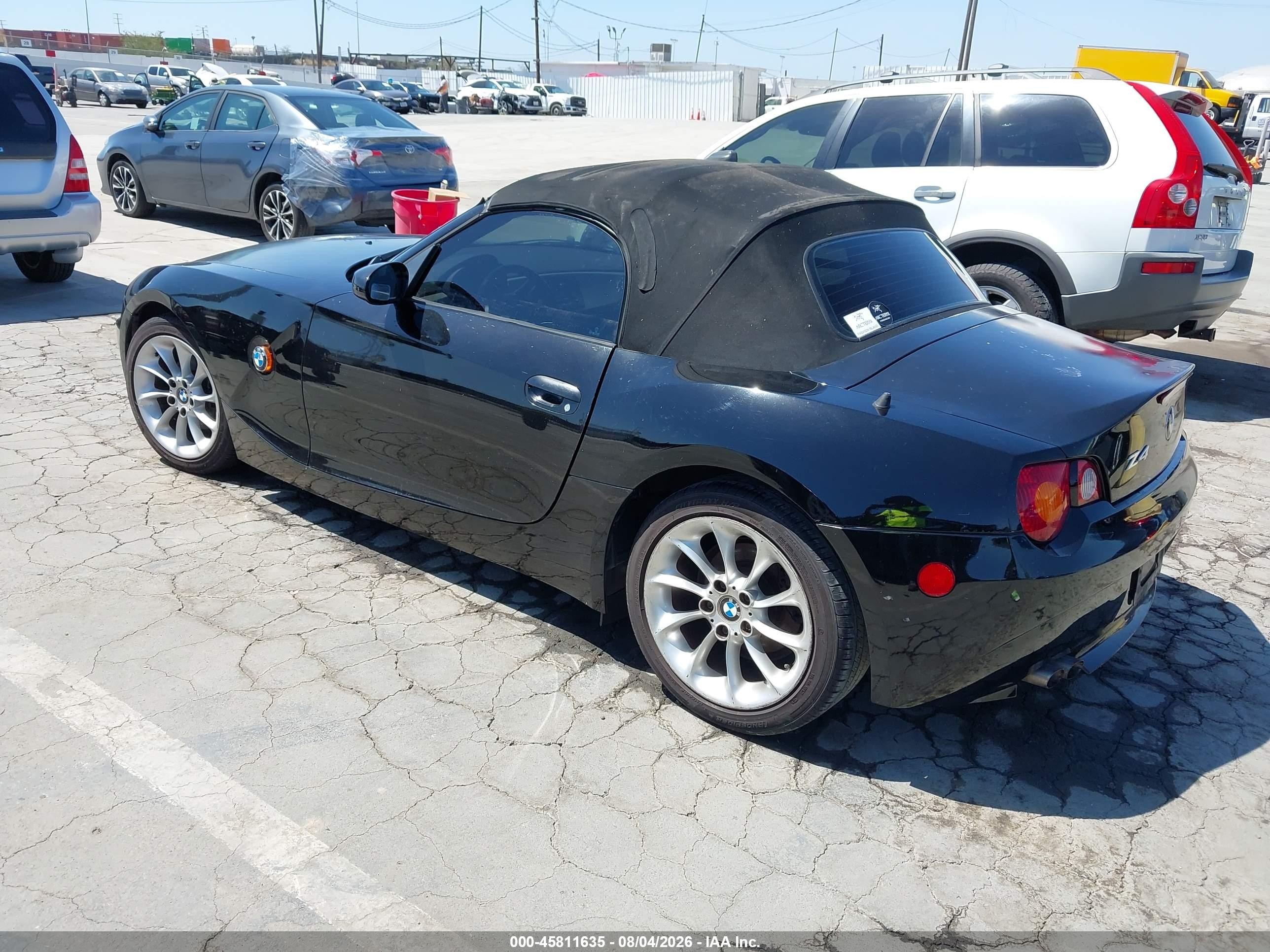 2003 Bmw Z4 2.5i Black vin: 4USBT33473LS44810