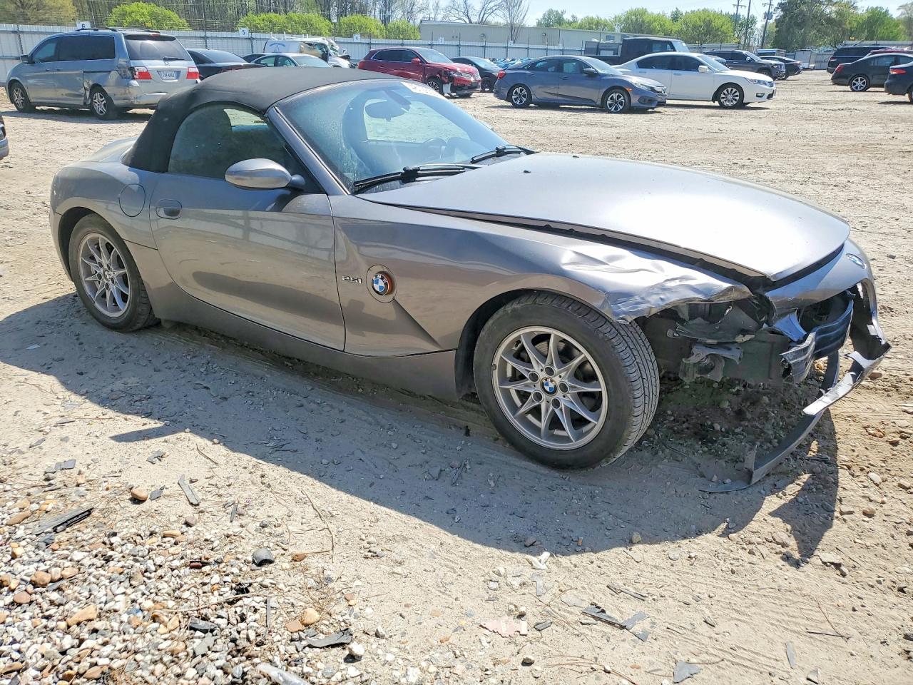 2004 Bmw Z4 2.5 Gray vin: 4USBT33474LS48518