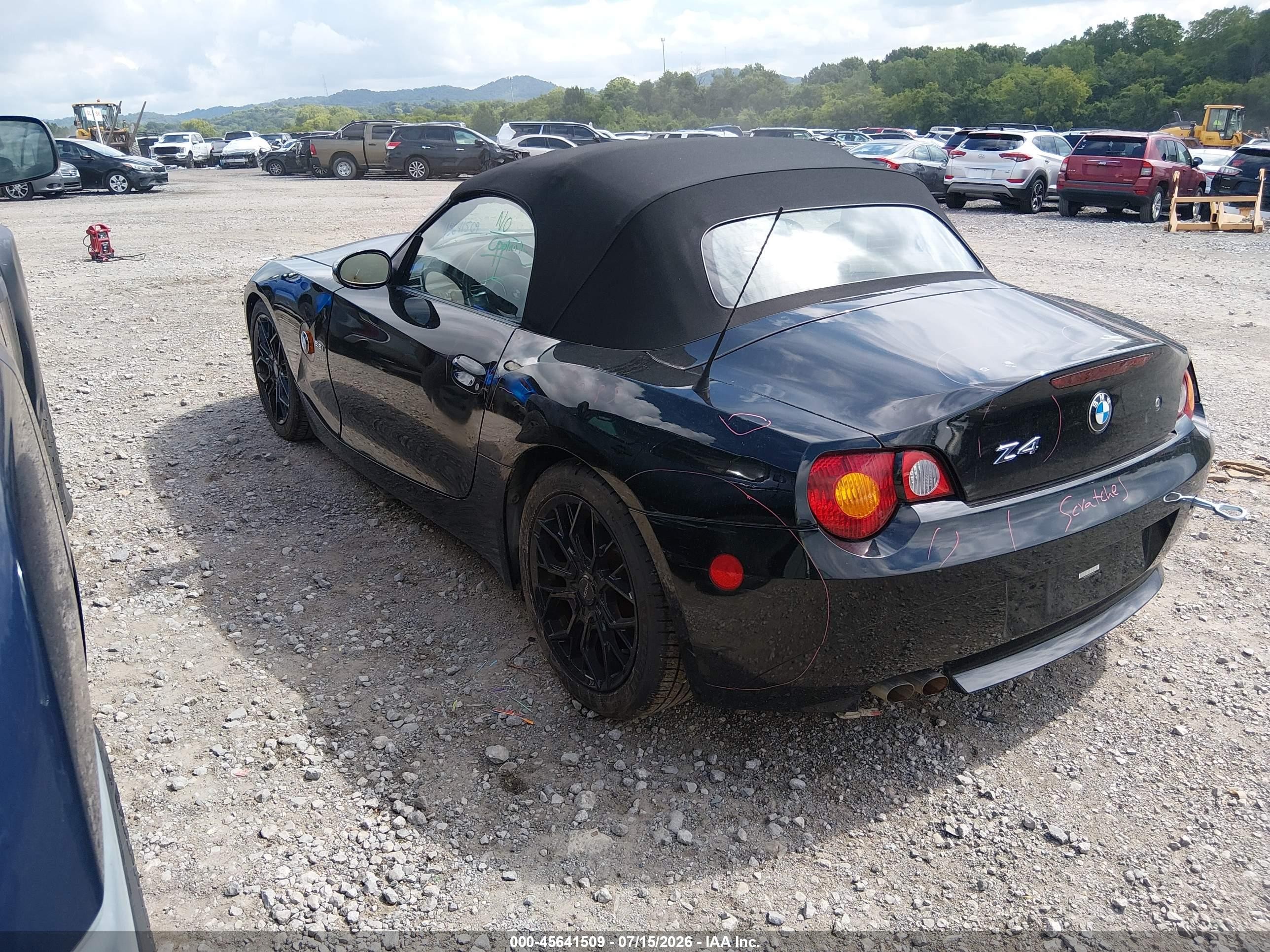 2003 Bmw Z4 2.5i Black vin: 4USBT33483LS42208