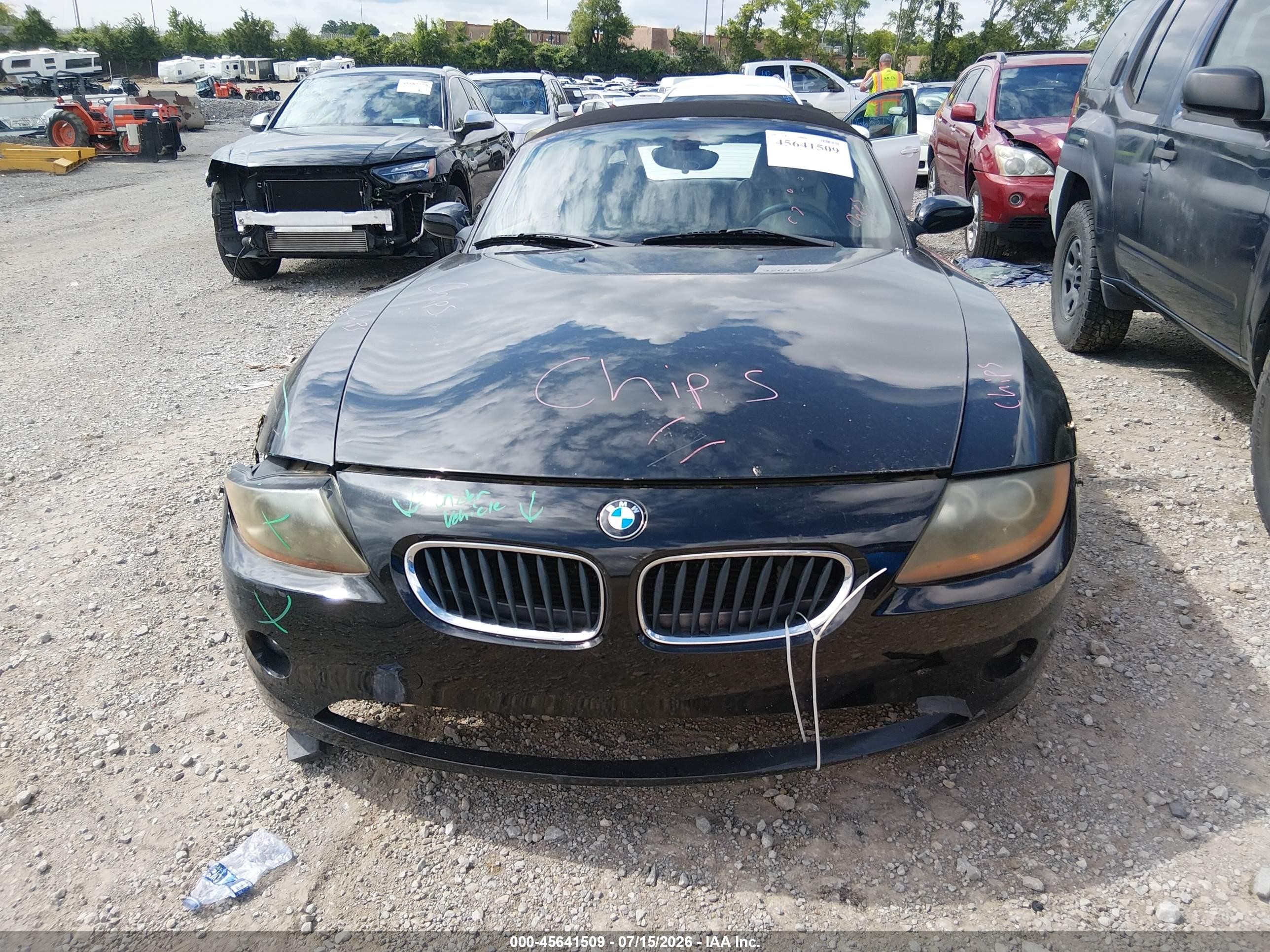 2003 Bmw Z4 2.5i Black vin: 4USBT33483LS42208