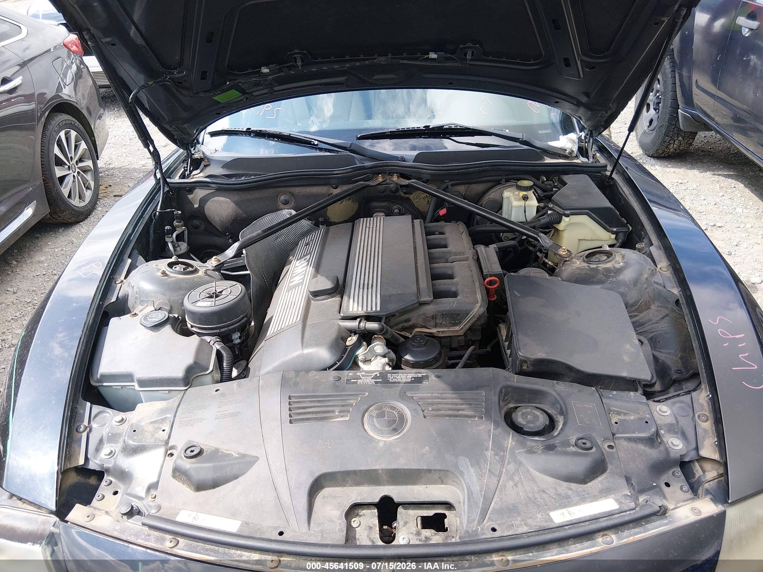 2003 Bmw Z4 2.5i Black vin: 4USBT33483LS42208
