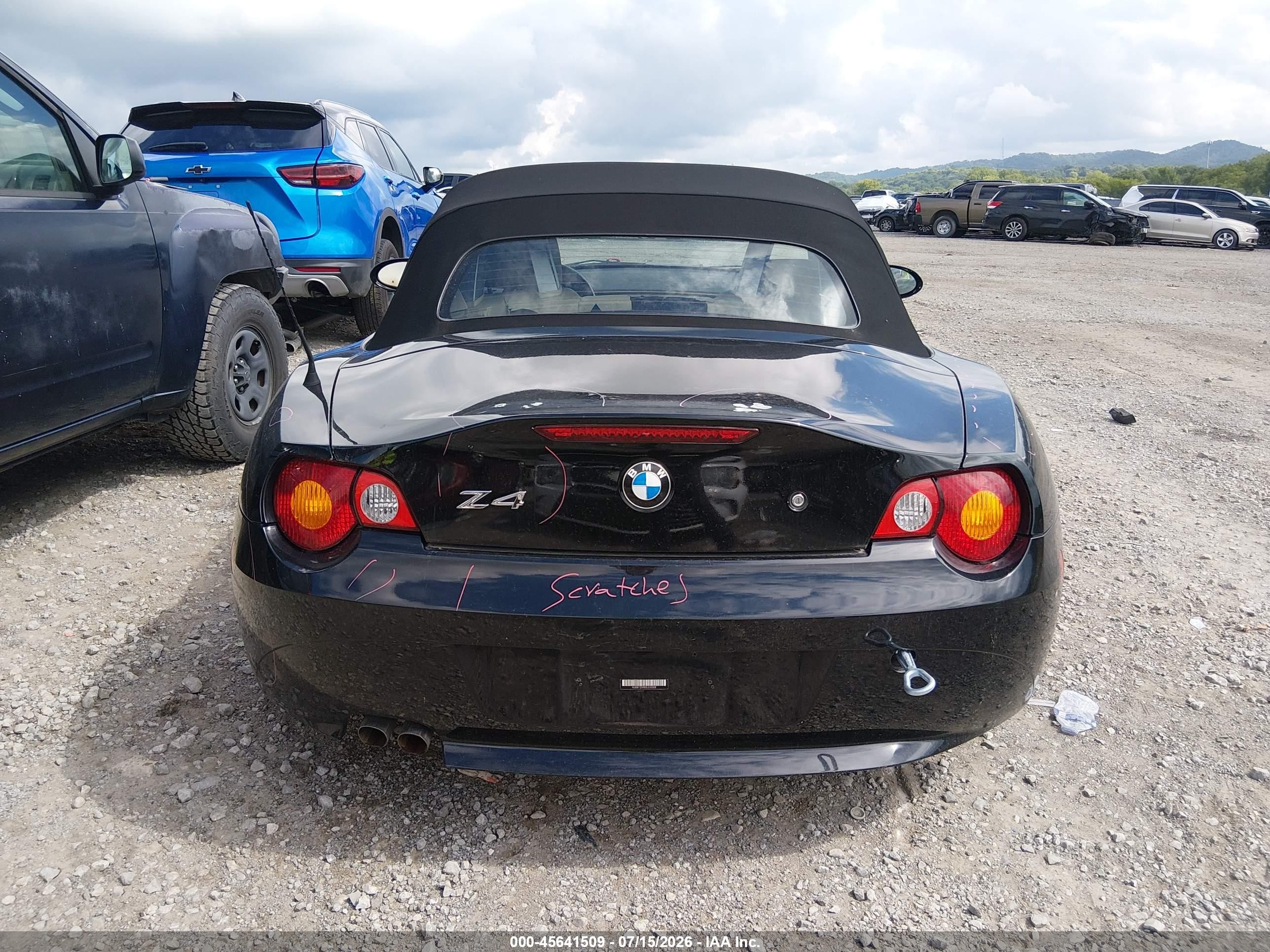 2003 Bmw Z4 2.5i Black vin: 4USBT33483LS42208