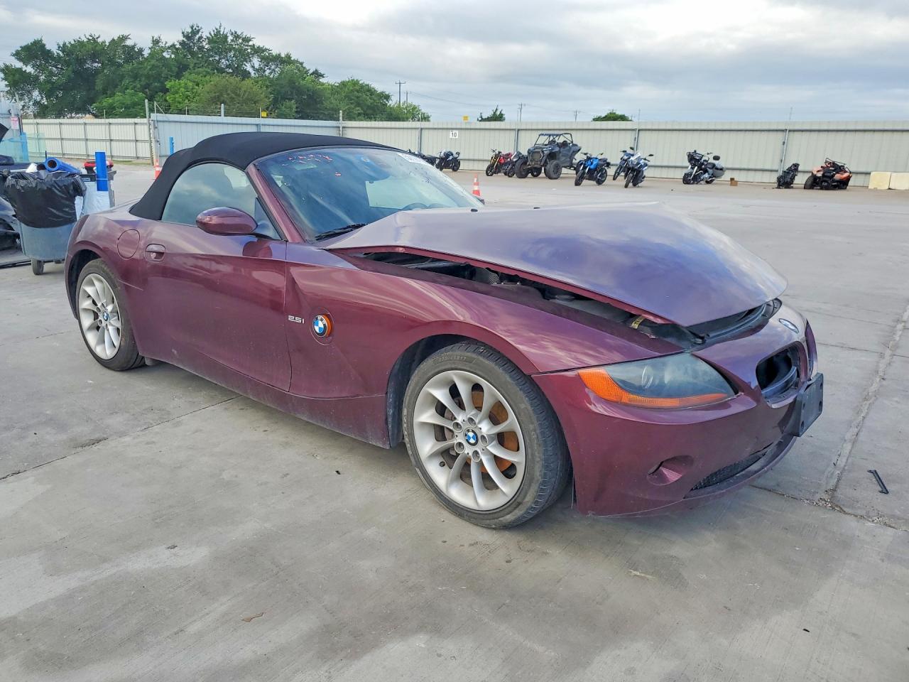 2003 Bmw Z4 2.5 Maroon vin: 4USBT334X3LS45711