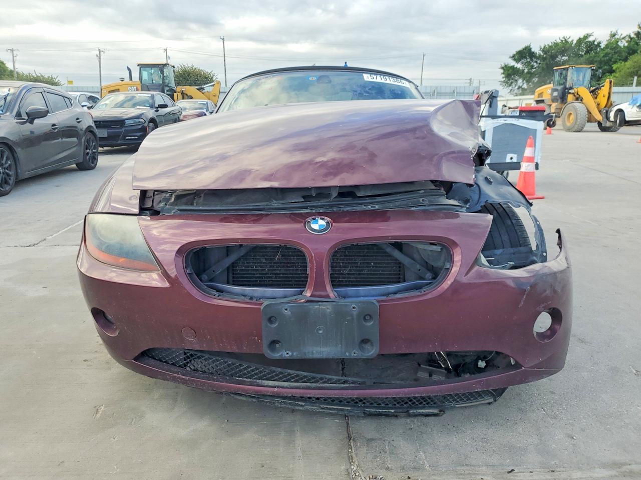 2003 Bmw Z4 2.5 Maroon vin: 4USBT334X3LS45711