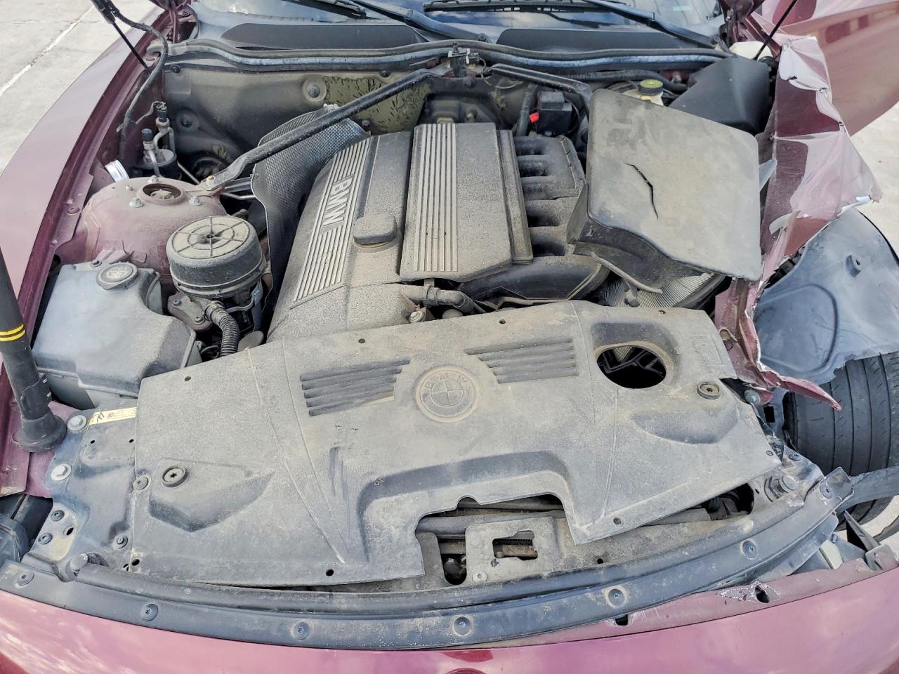 2003 Bmw Z4 2.5 Maroon vin: 4USBT334X3LS45711