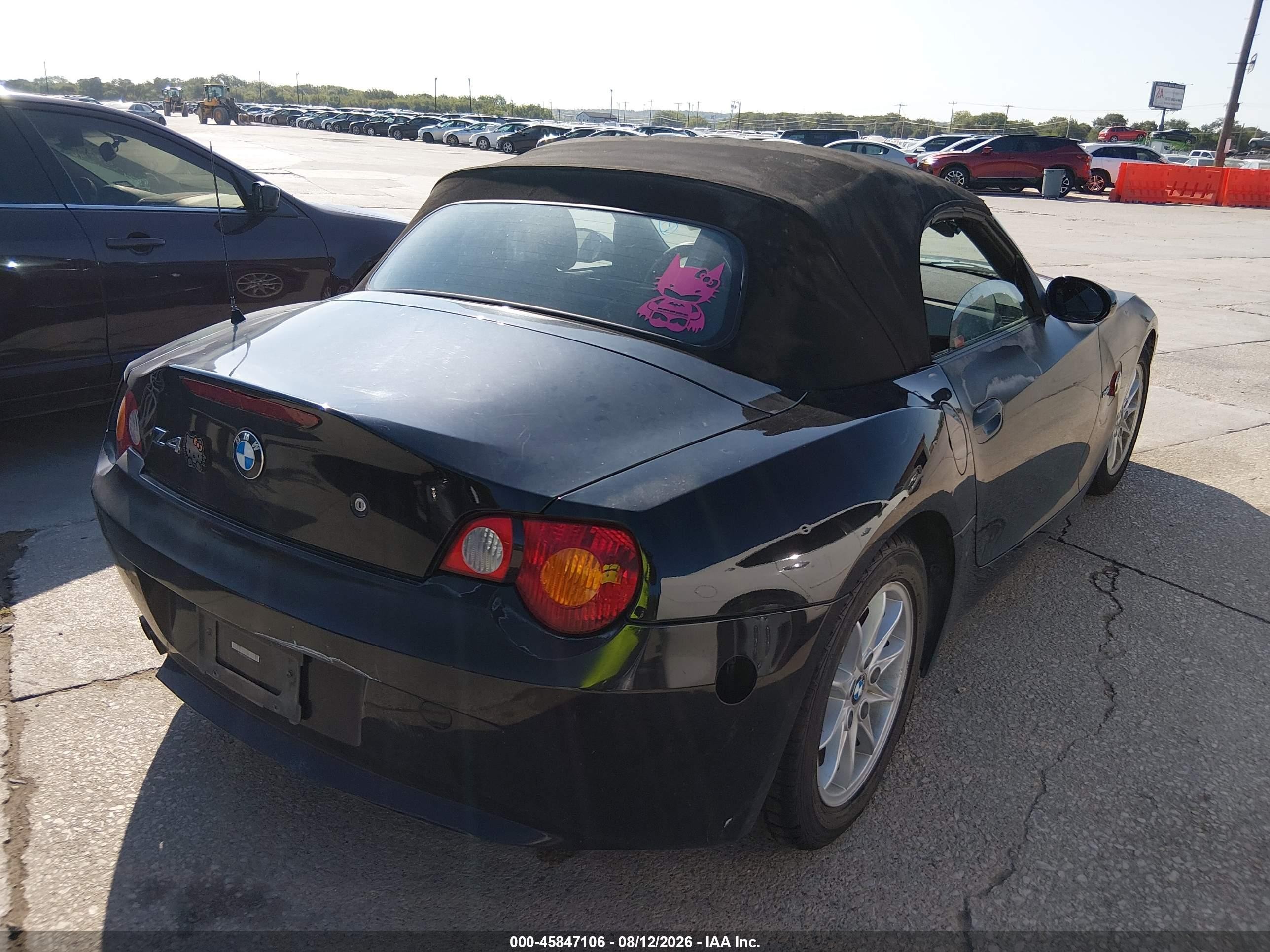 2004 Bmw Z4 2.5i Black vin: 4USBT33514LS52475