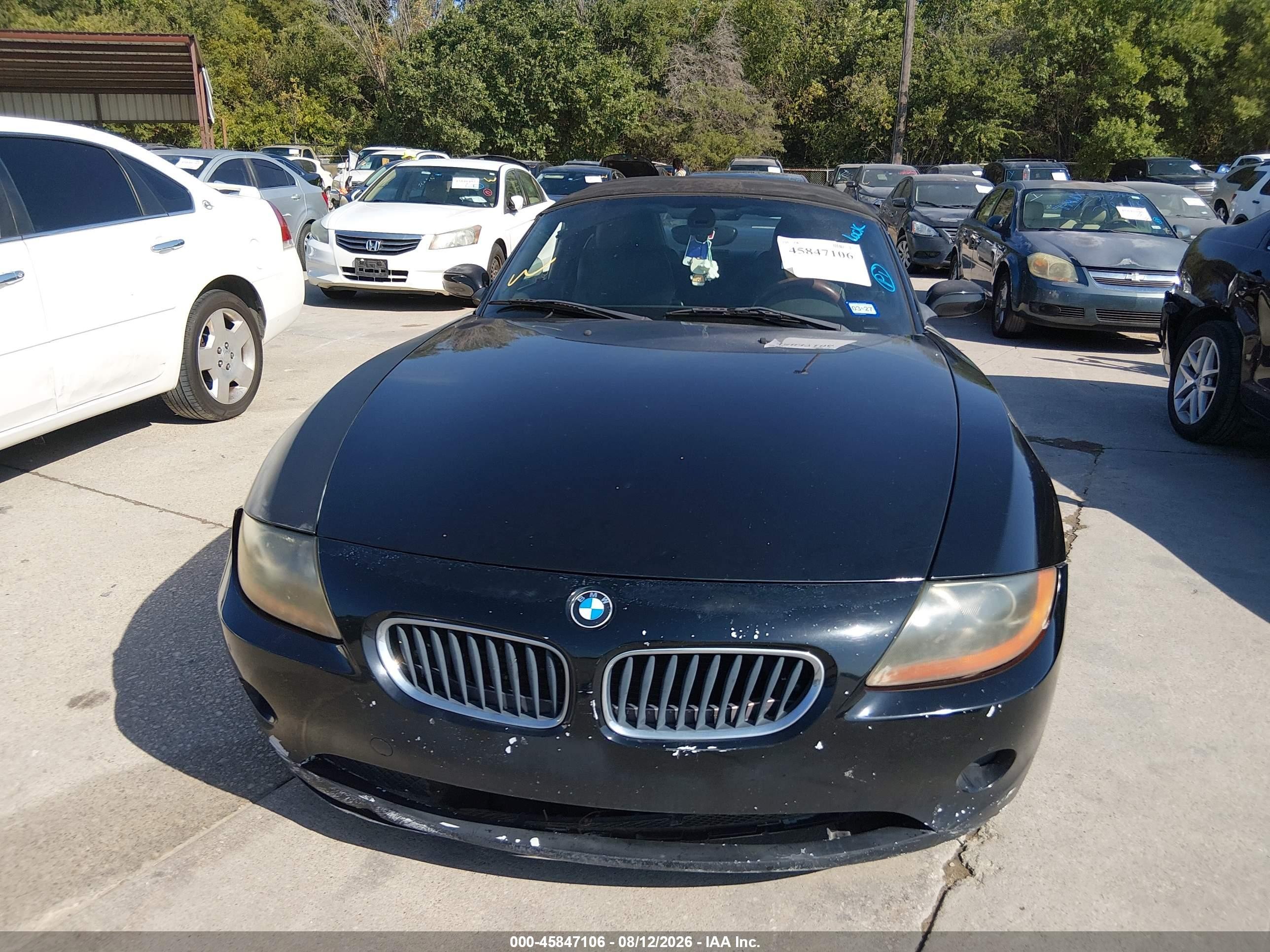 2004 Bmw Z4 2.5i Black vin: 4USBT33514LS52475
