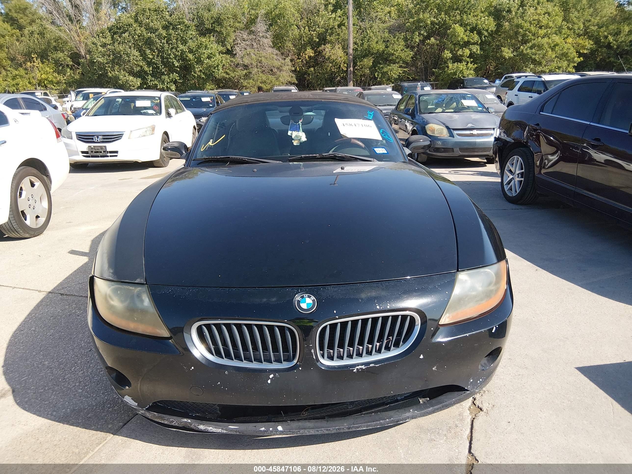 2004 Bmw Z4 2.5i Black vin: 4USBT33514LS52475