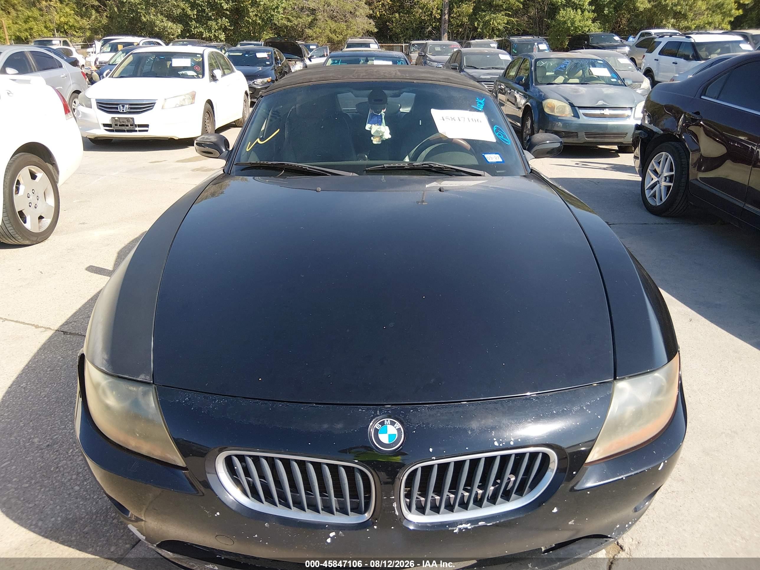 2004 Bmw Z4 2.5i Black vin: 4USBT33514LS52475