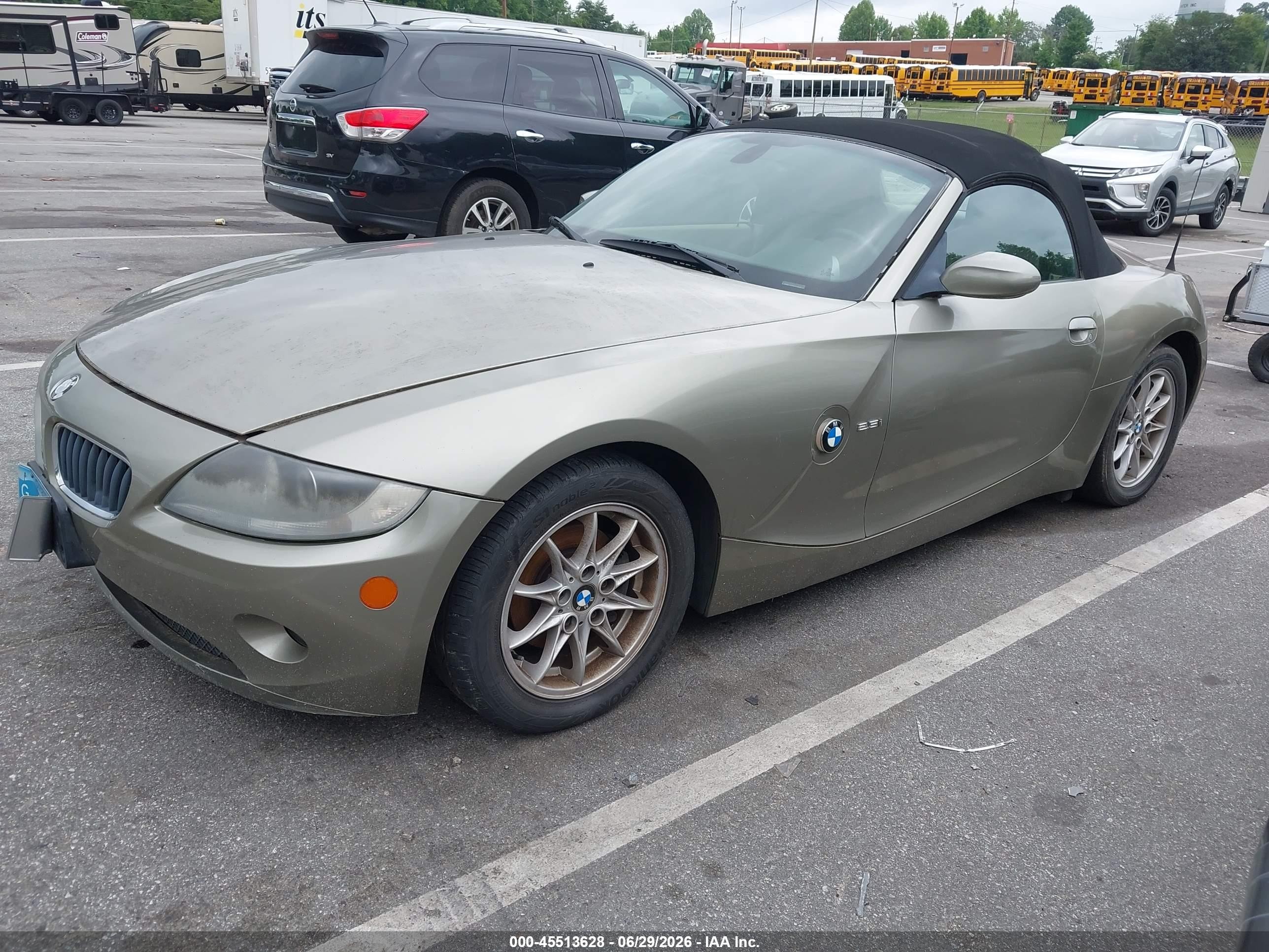 2005 Bmw Z4 2.5i Gold vin: 4USBT33525LS58240