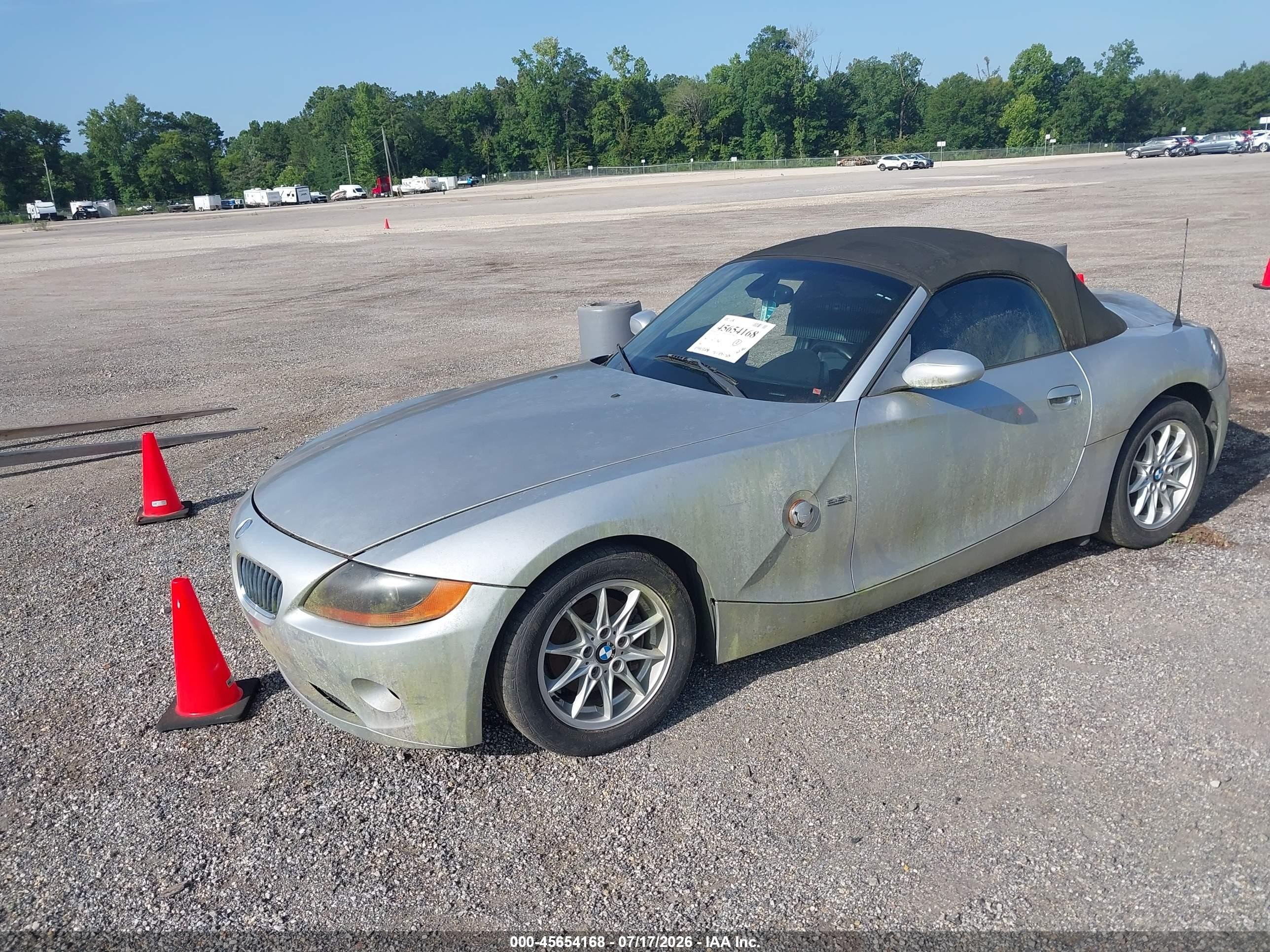 2004 Bmw Z4 2.5i Серебряный vin: 4USBT33534LS50128