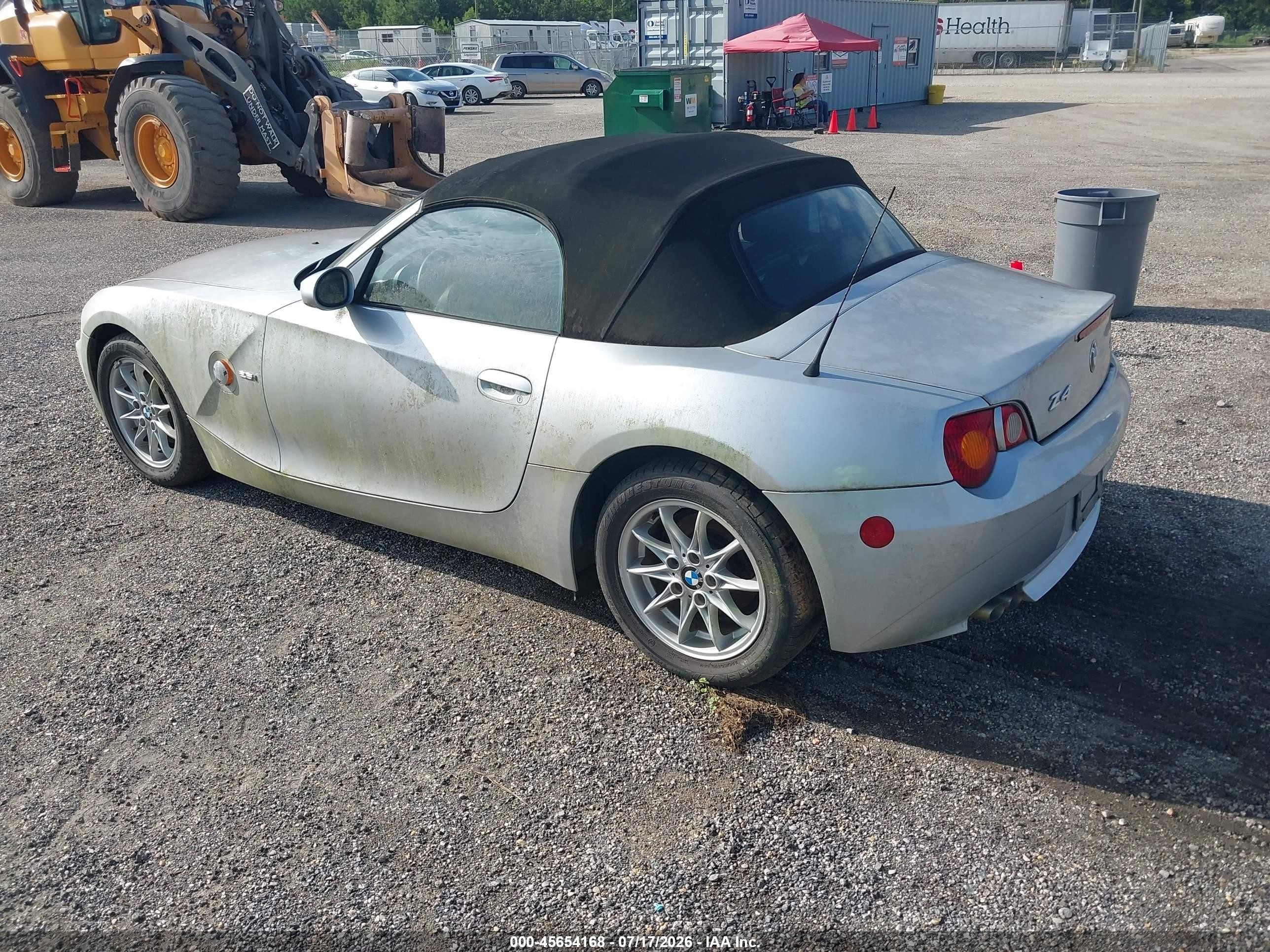 2004 Bmw Z4 2.5i Серебряный vin: 4USBT33534LS50128