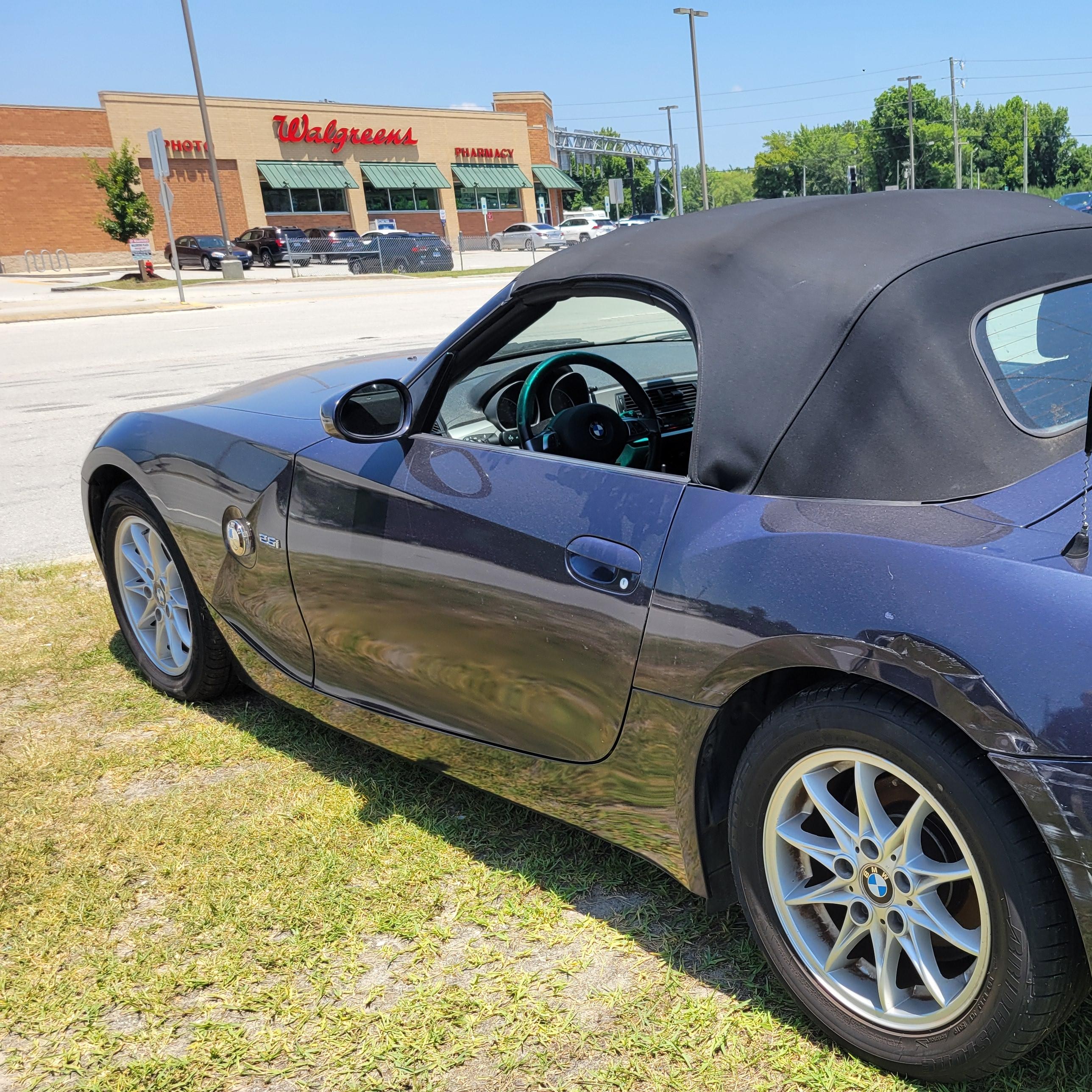 2005 Bmw Z4 2.5i Серый vin: 4USBT33535LS56237