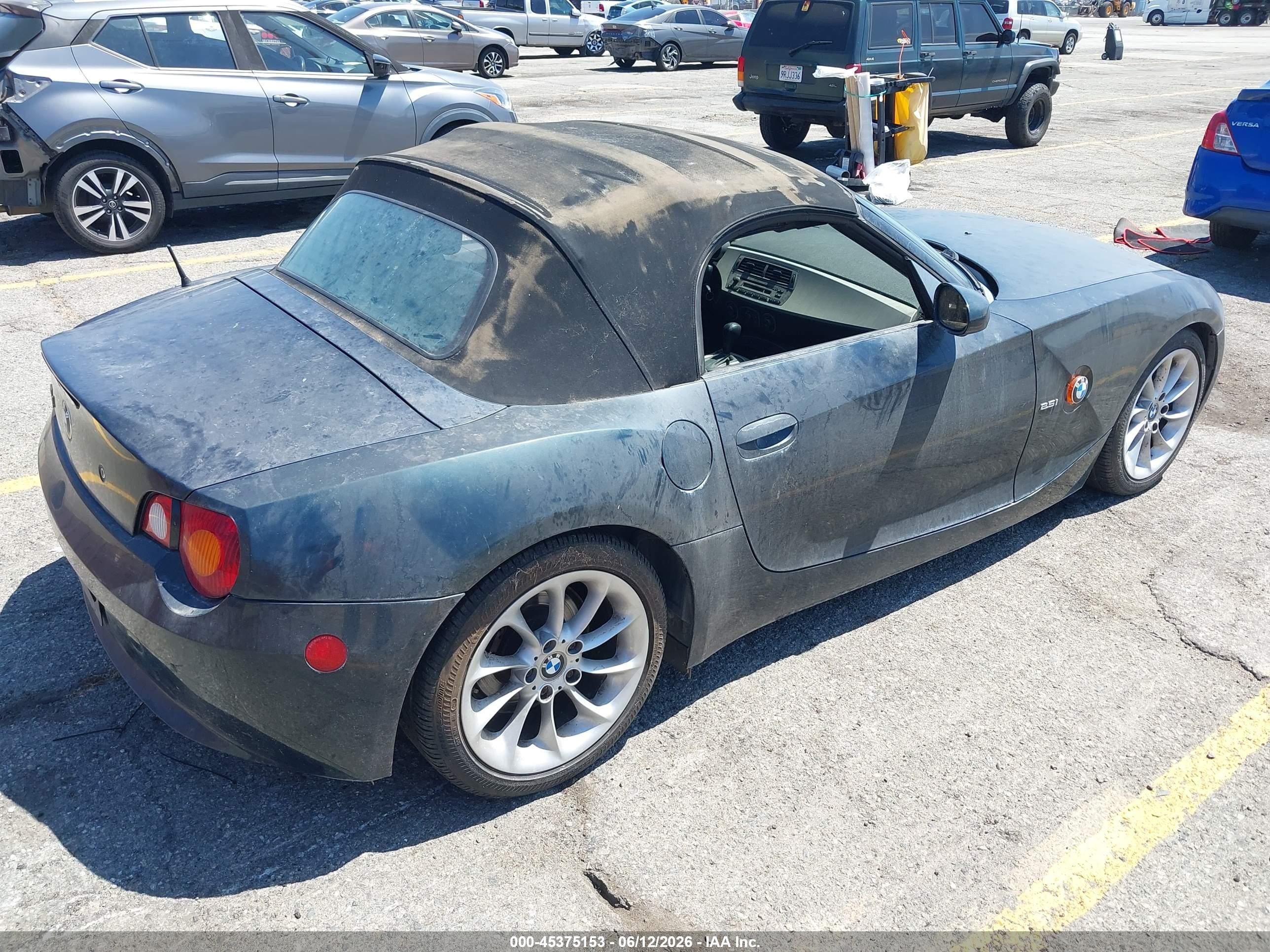 2004 Bmw Z4 2.5i Зеленый vin: 4USBT33544LS49070