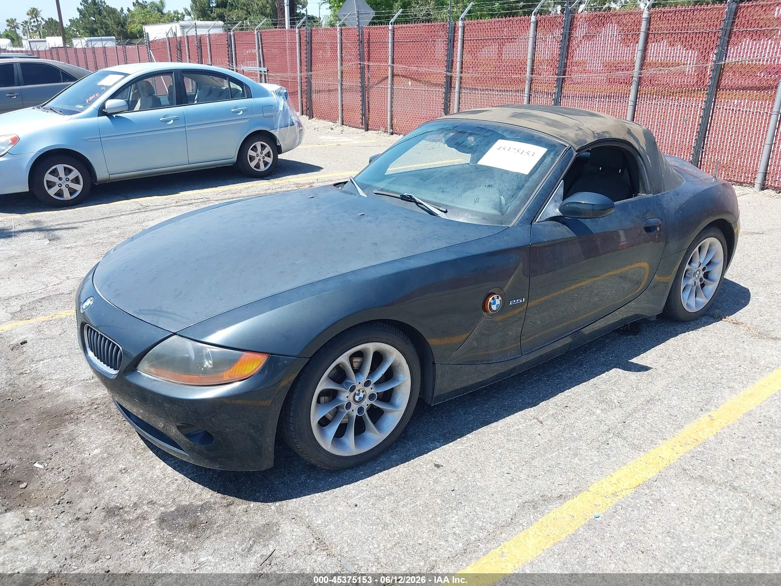 2004 Bmw Z4 2.5i Зеленый vin: 4USBT33544LS49070