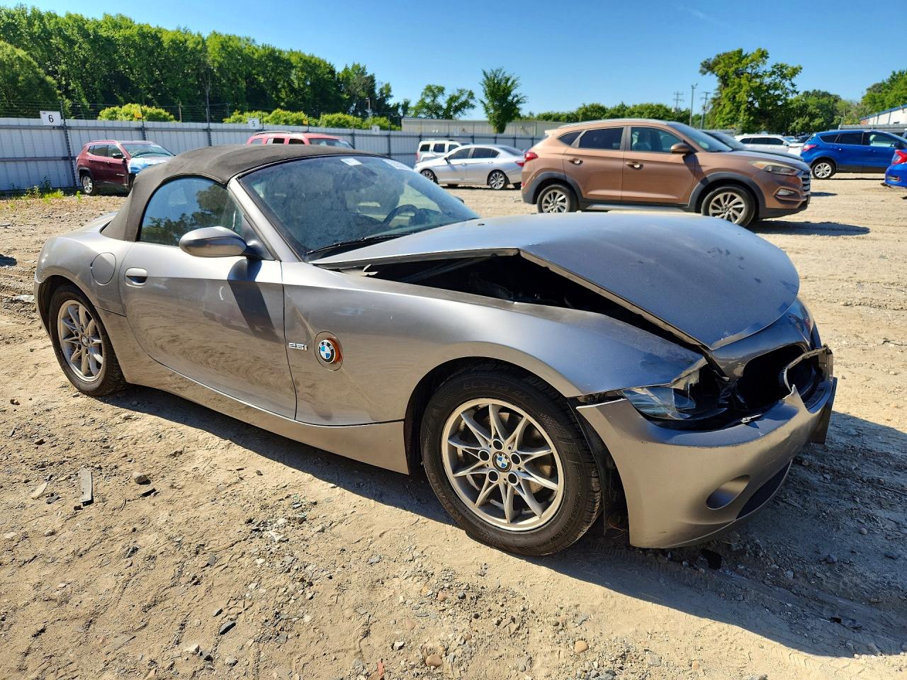 2004 Bmw Z4 2.5 Gray vin: 4USBT33574LS50682