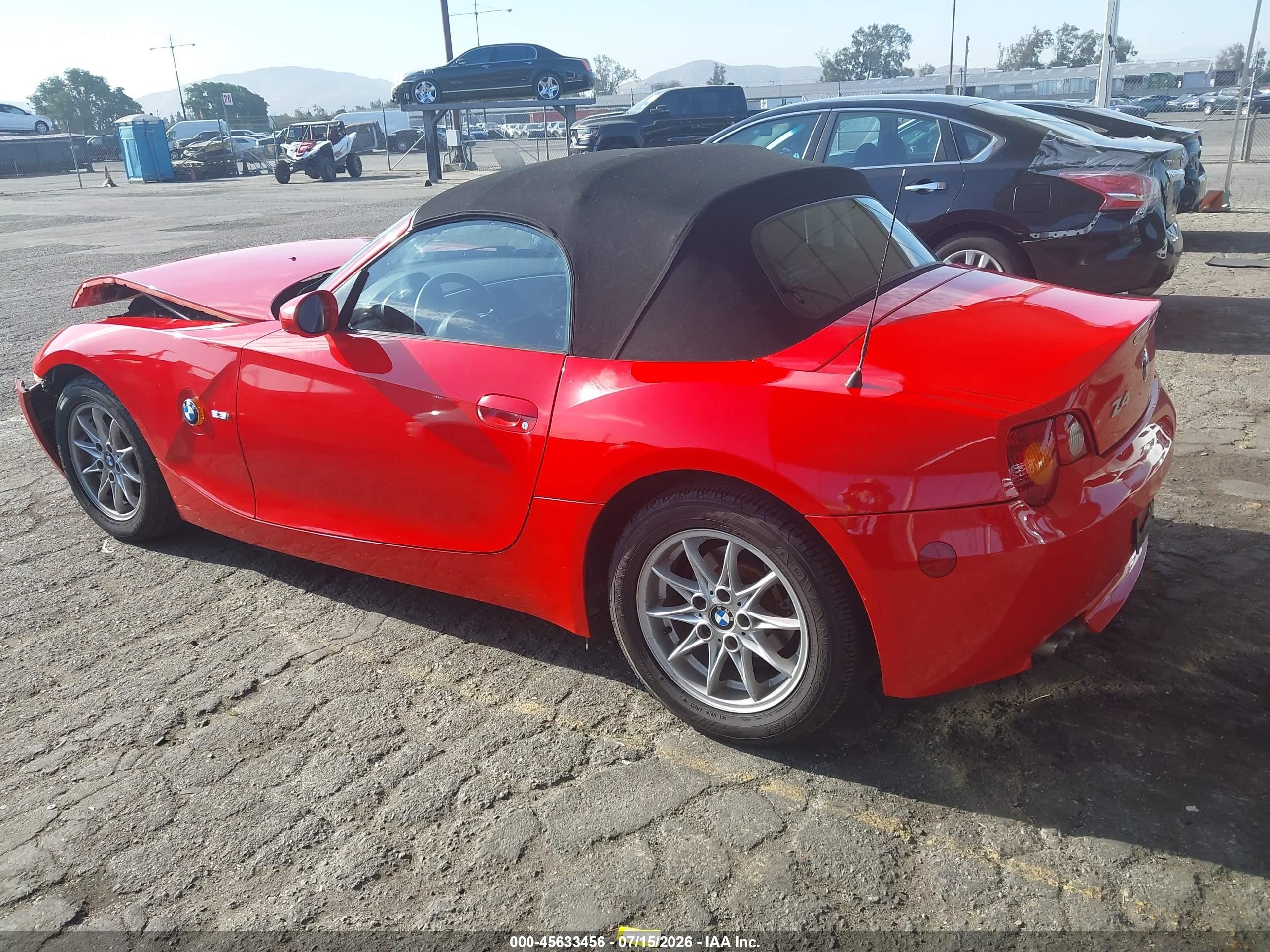 2004 Bmw Z4 2.5i Red vin: 4USBT33594LS50246