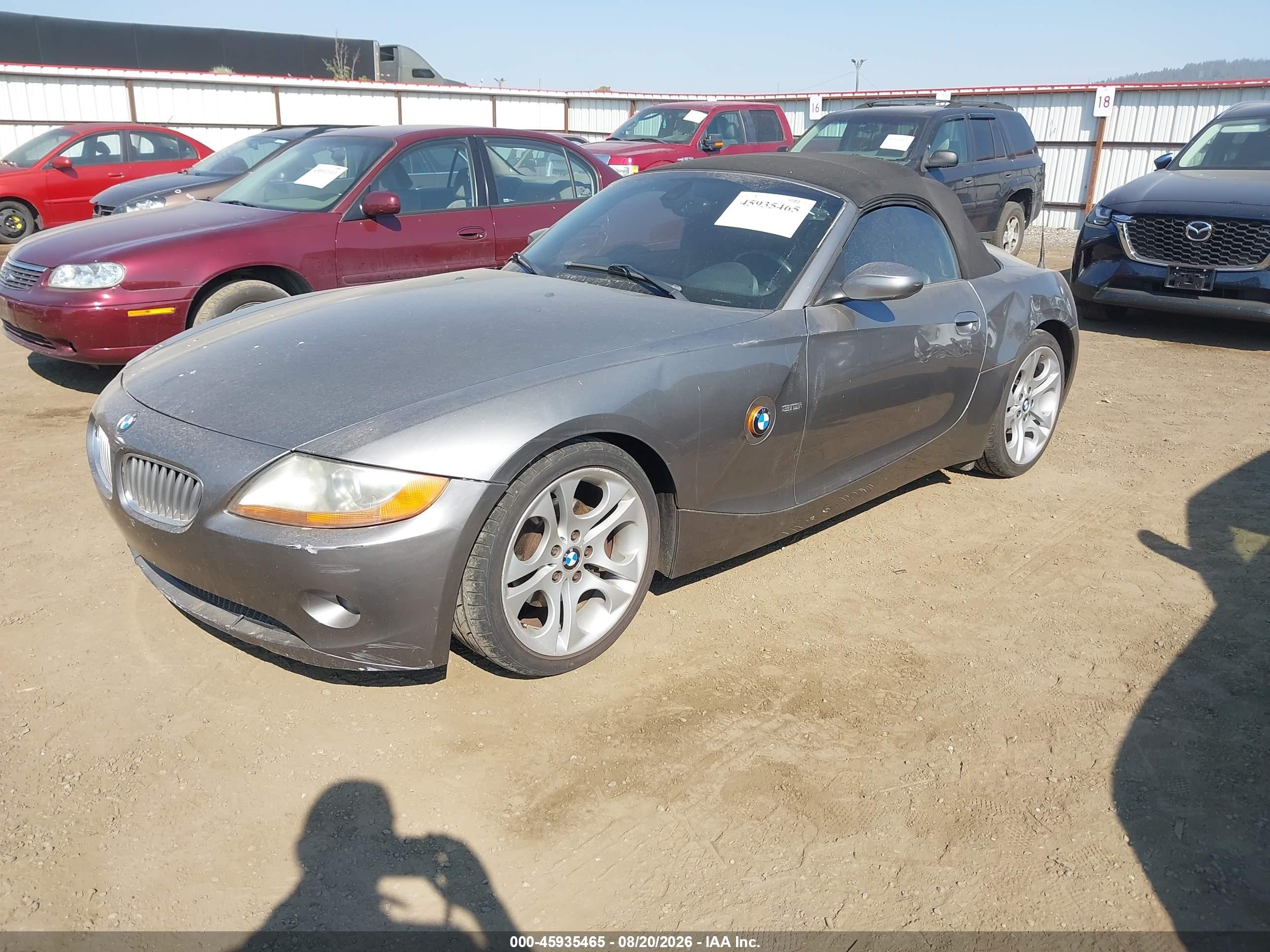 2003 Bmw Z4 3.0i Gray vin: 4USBT53413LU00349