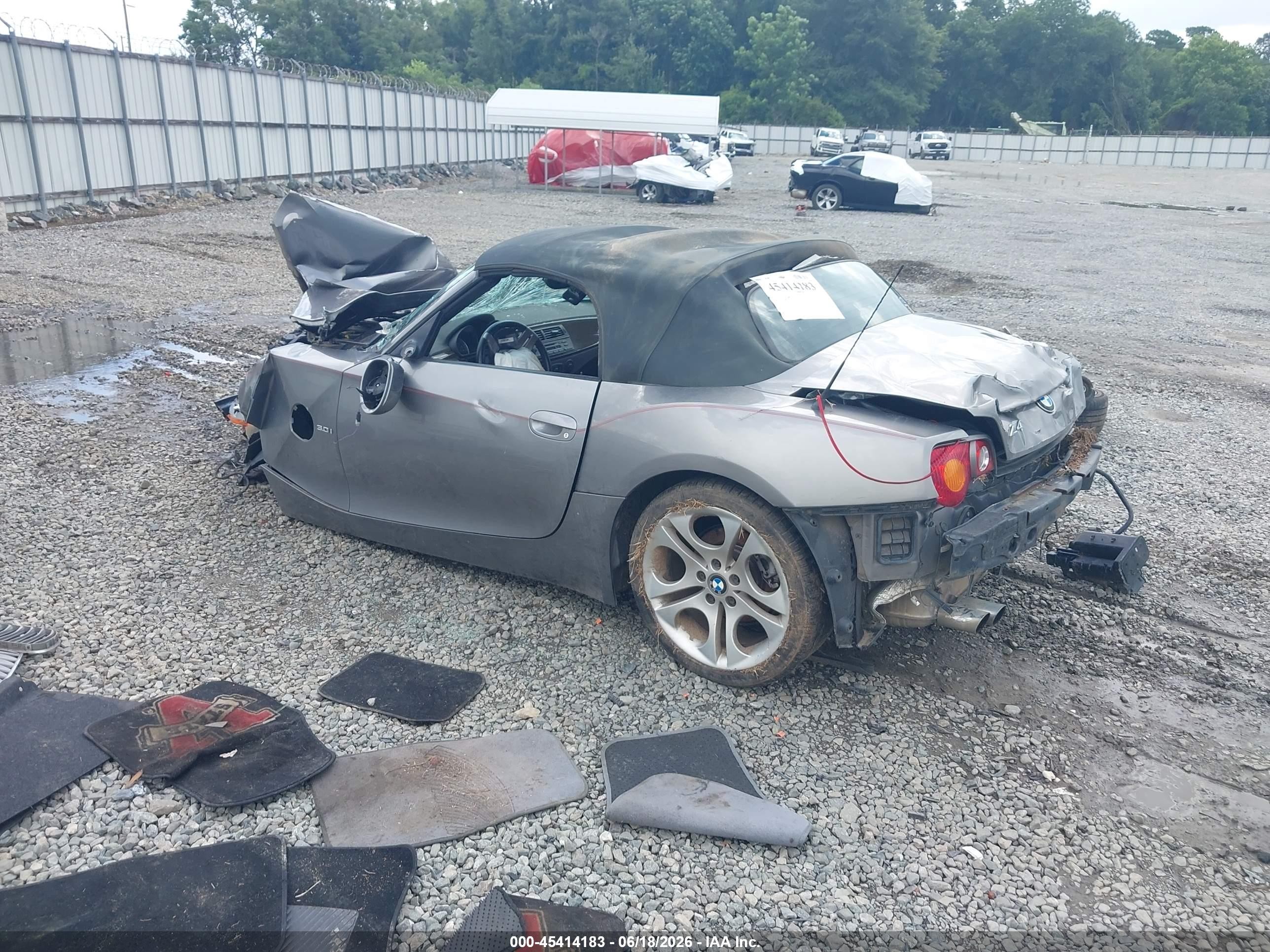 2003 Bmw Z4 3.0i Silver vin: 4USBT53433LT21846