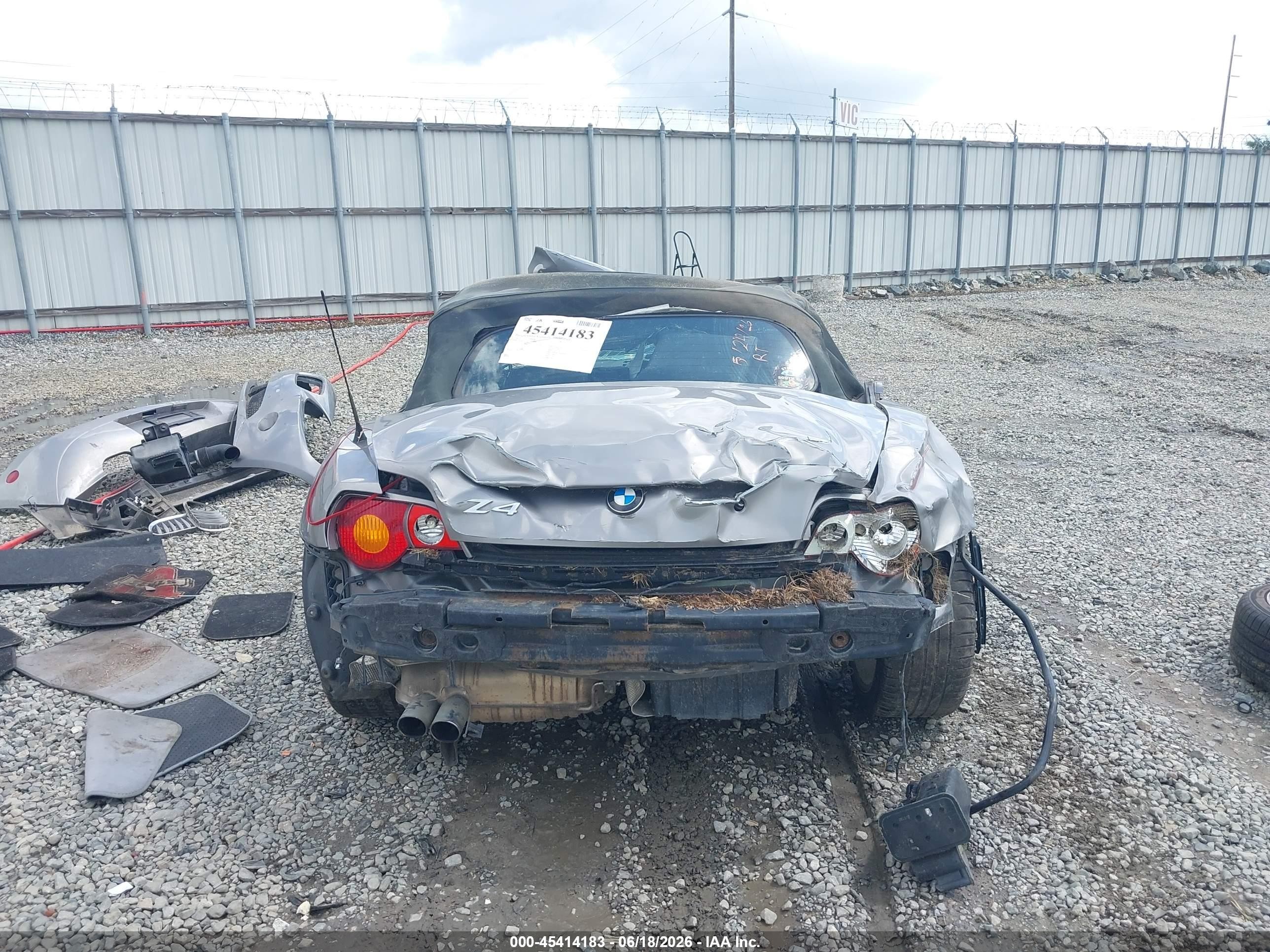 2003 Bmw Z4 3.0i Silver vin: 4USBT53433LT21846