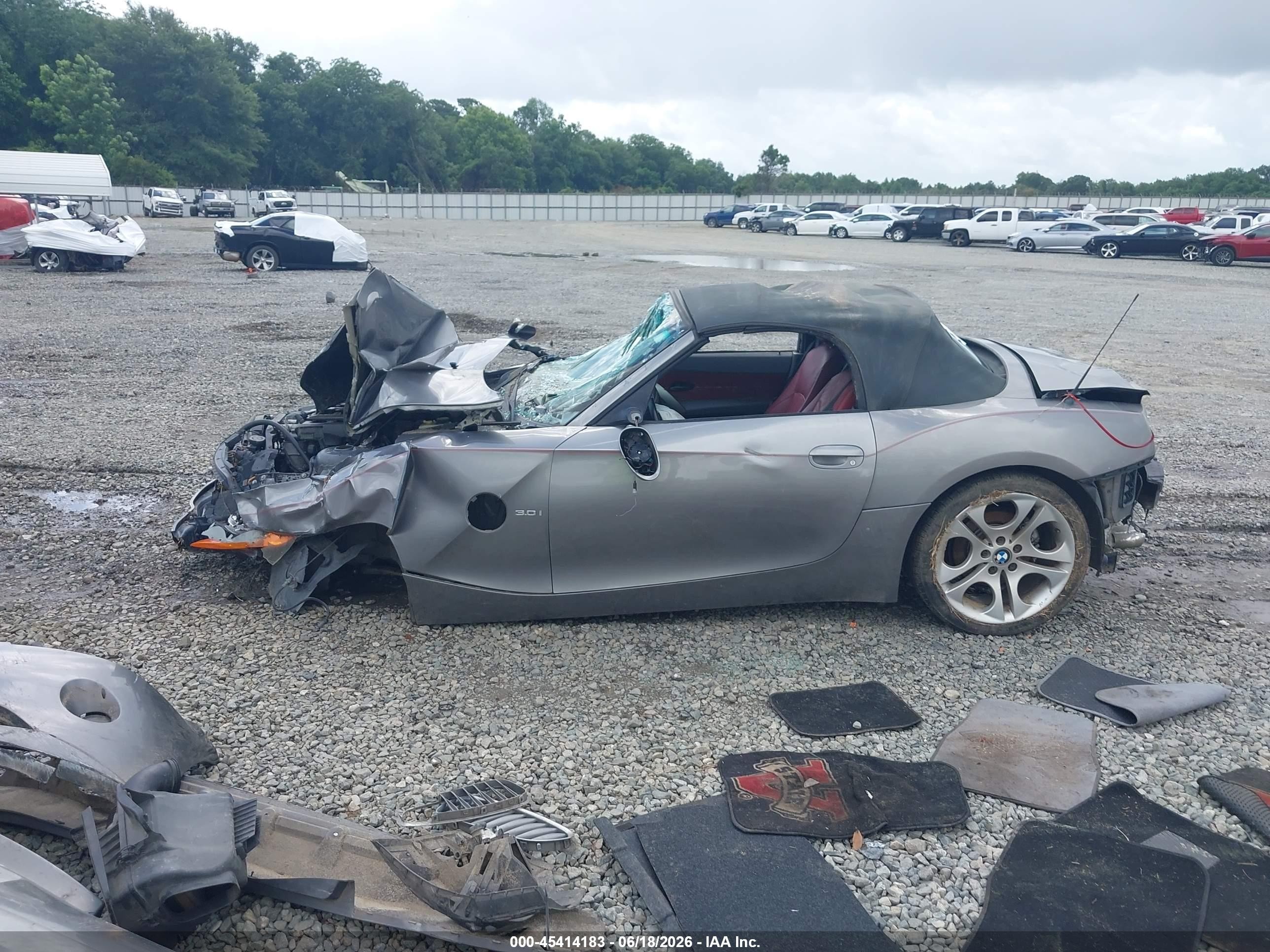 2003 Bmw Z4 3.0i Silver vin: 4USBT53433LT21846