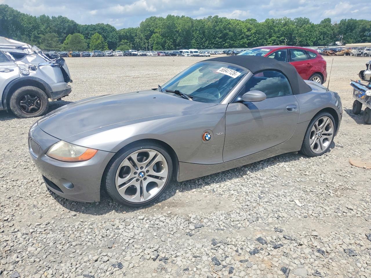 2003 Bmw Z4 3.0 Silver vin: 4USBT53433LU02166