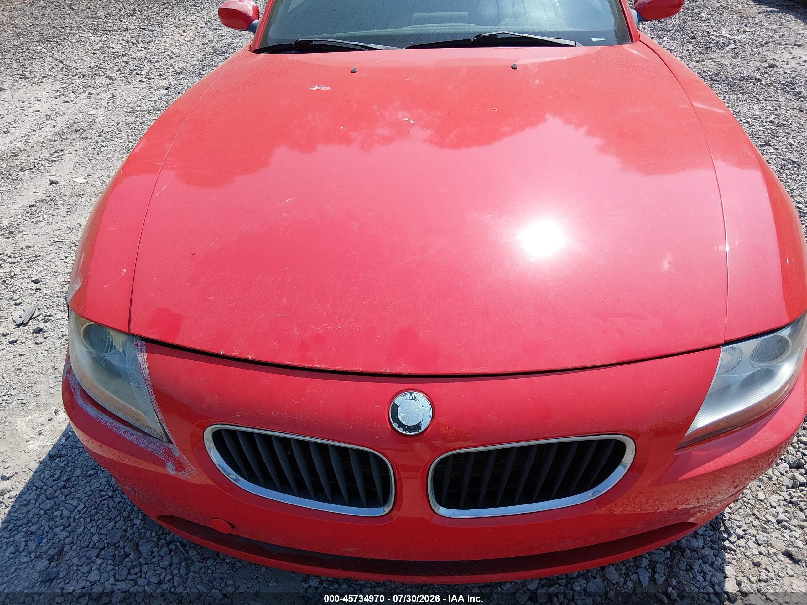 2003 Bmw Z4 3.0i Red vin: 4USBT53433LU05357