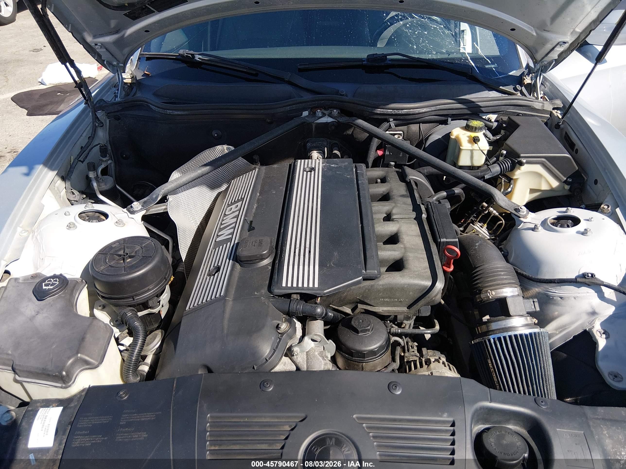 2003 Bmw Z4 3.0i Silver vin: 4USBT53443LU03603