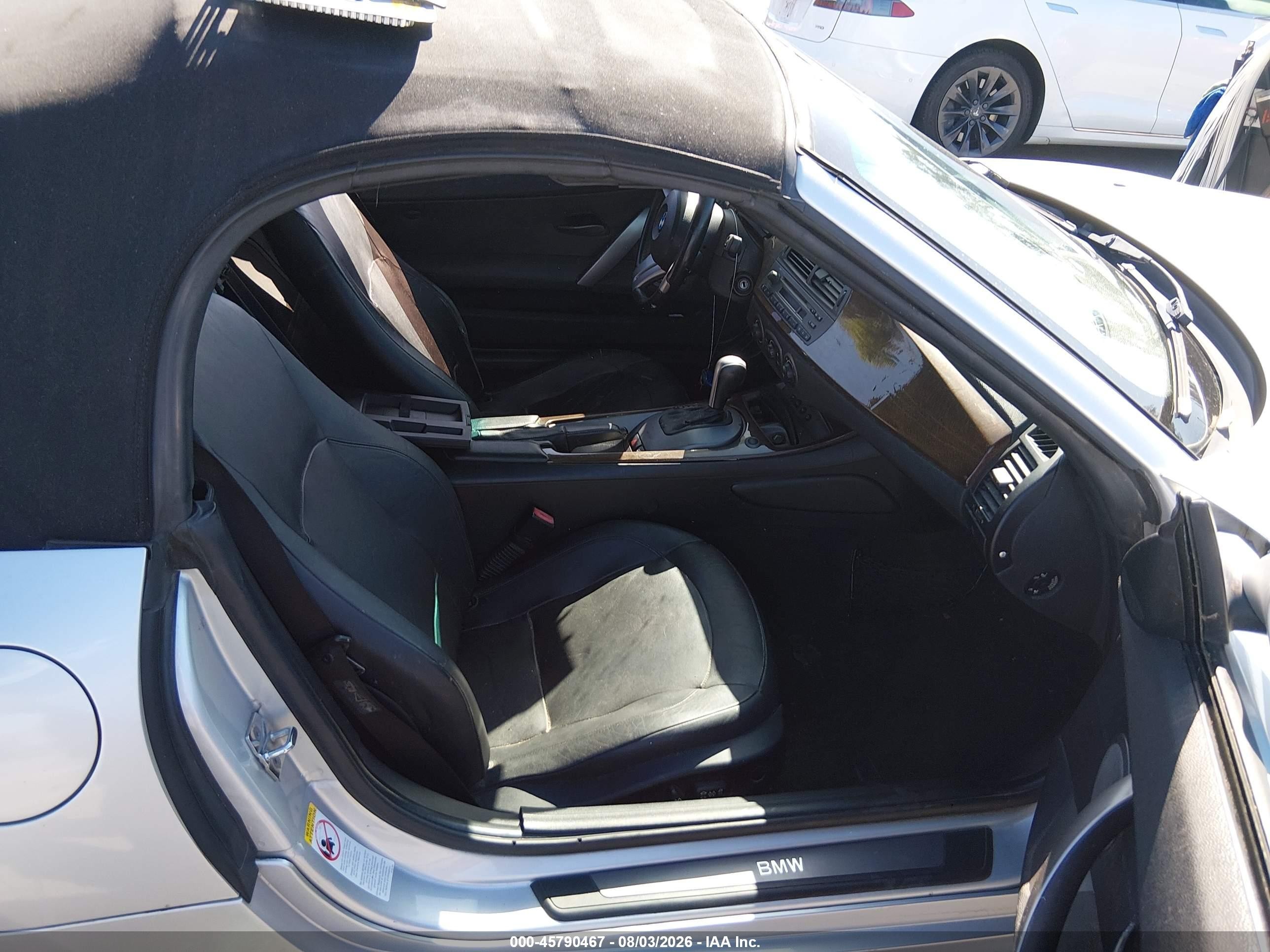 2003 Bmw Z4 3.0i Silver vin: 4USBT53443LU03603