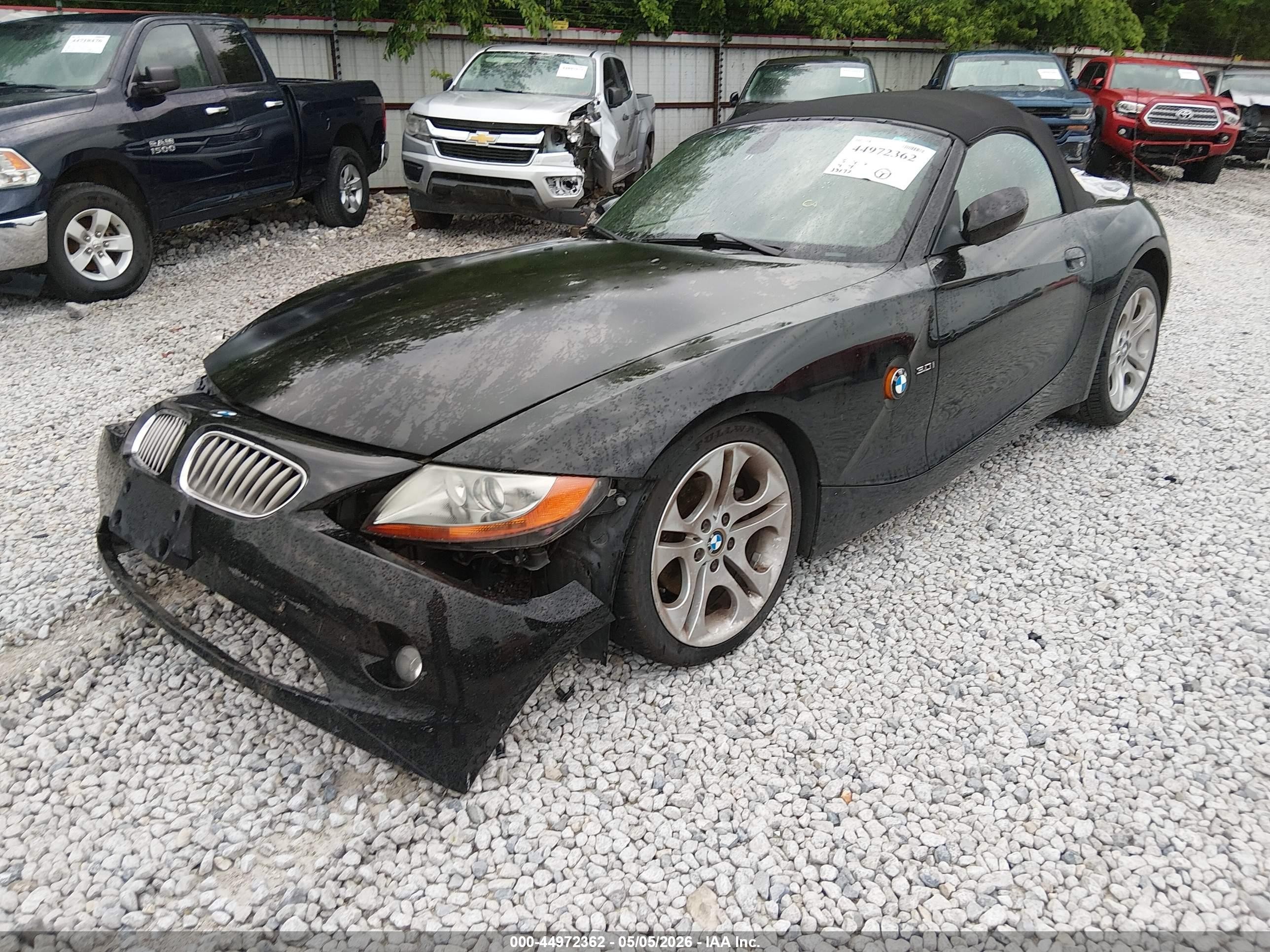 2003 Bmw Z4 3.0i Black vin: 4USBT53443LU04511