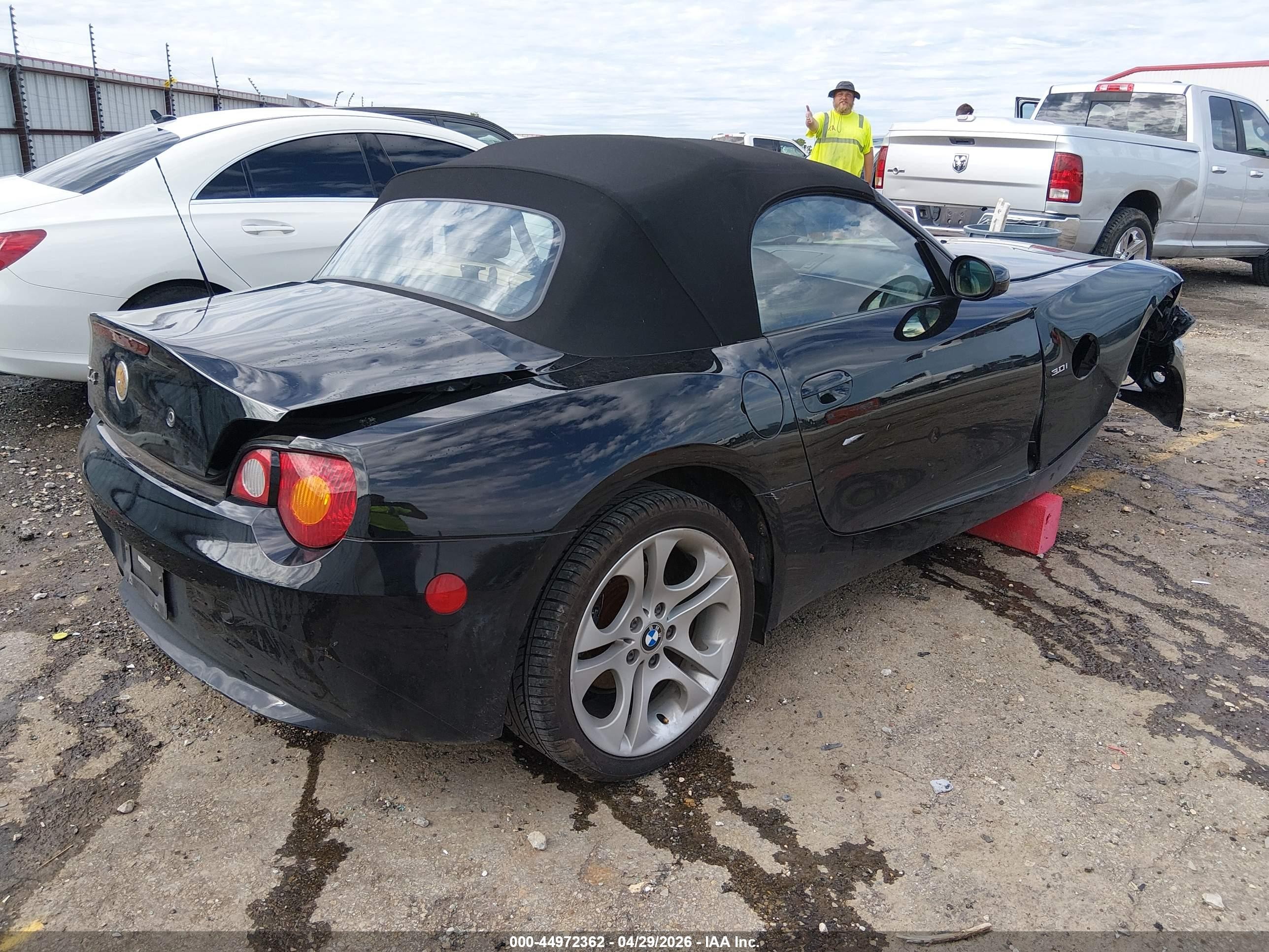 2003 Bmw Z4 3.0i Black vin: 4USBT53443LU04511
