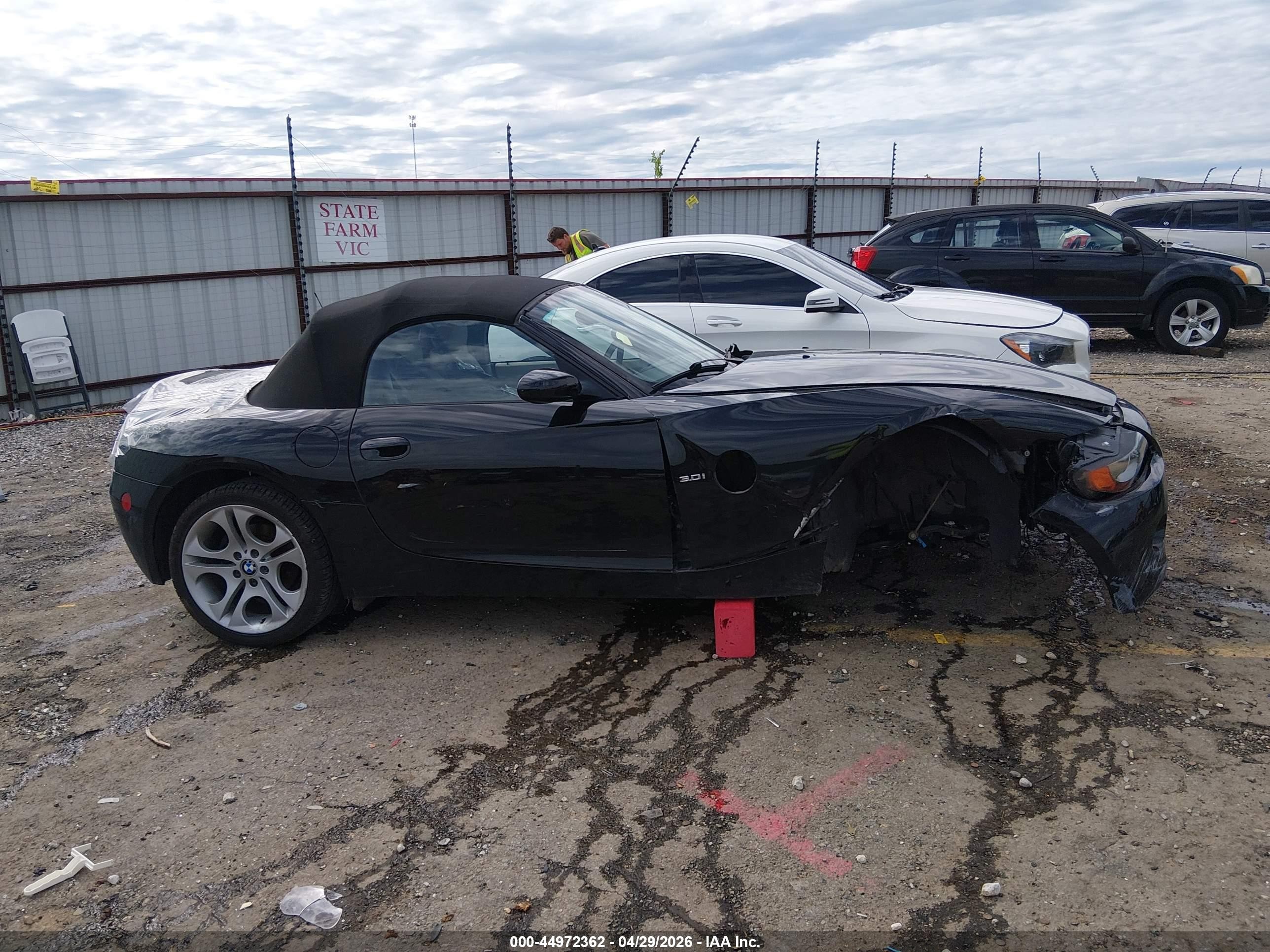 2003 Bmw Z4 3.0i Black vin: 4USBT53443LU04511