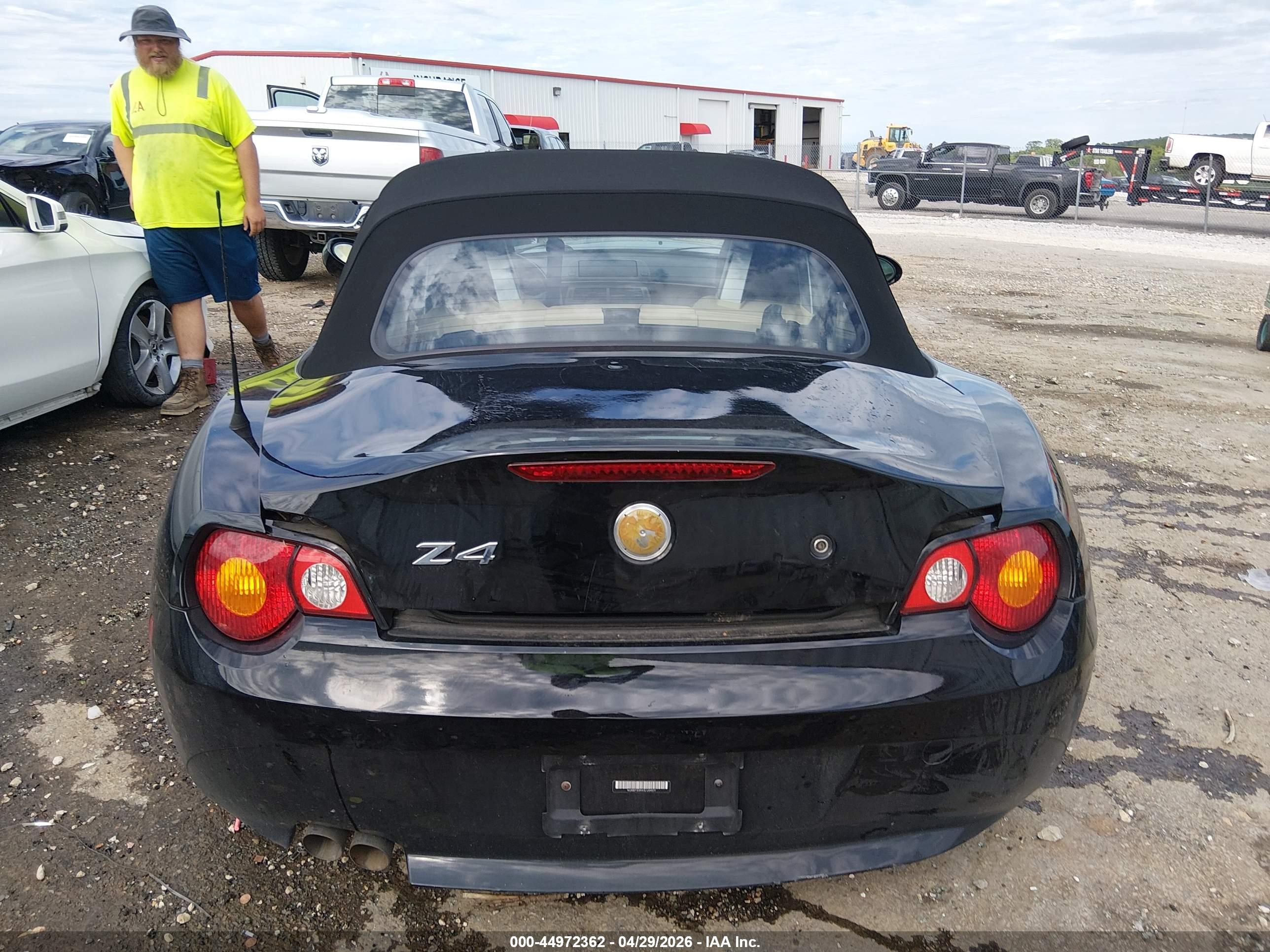 2003 Bmw Z4 3.0i Black vin: 4USBT53443LU04511