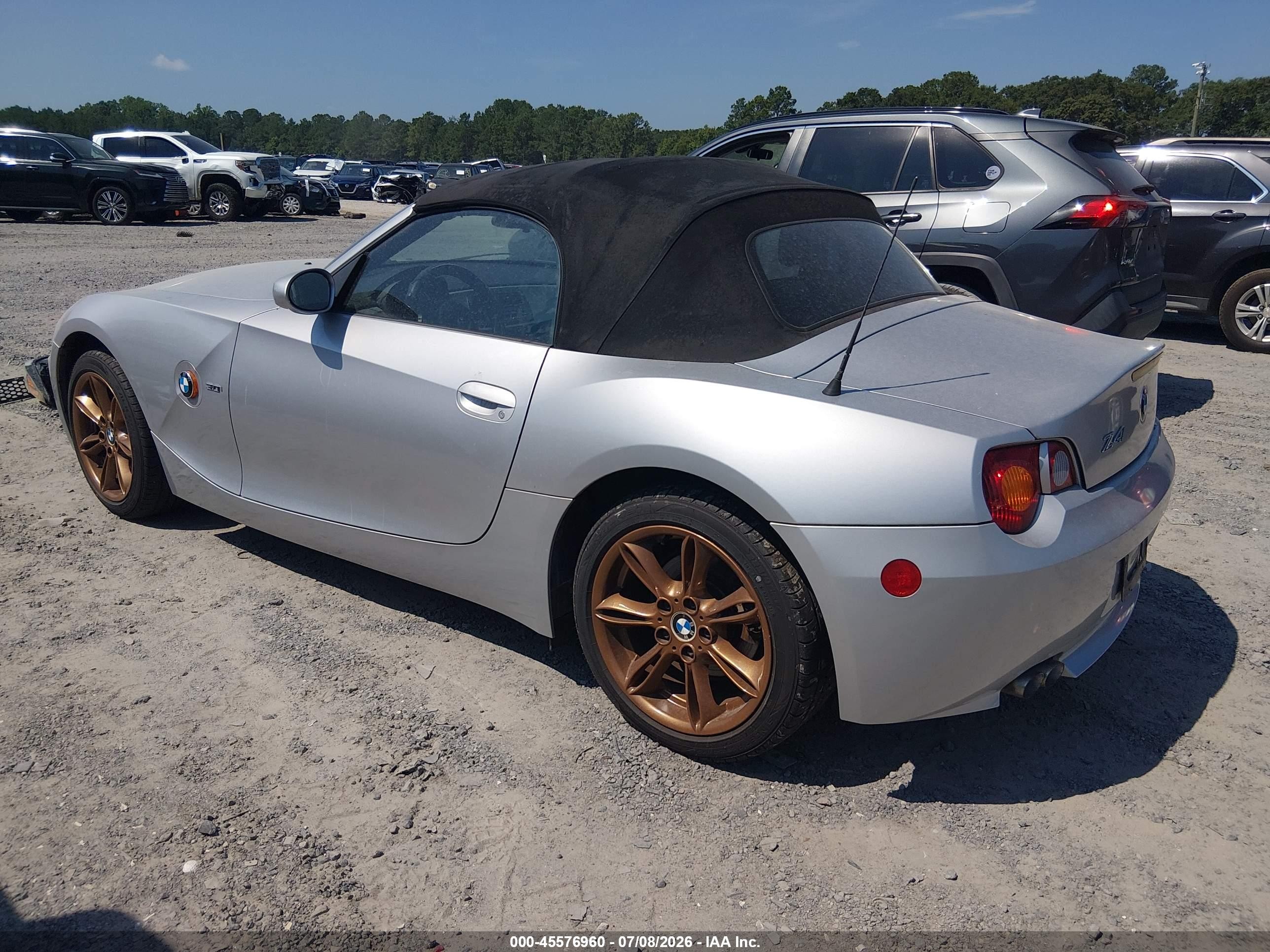 2003 Bmw Z4 3.0i Silver vin: 4USBT53453LU05537