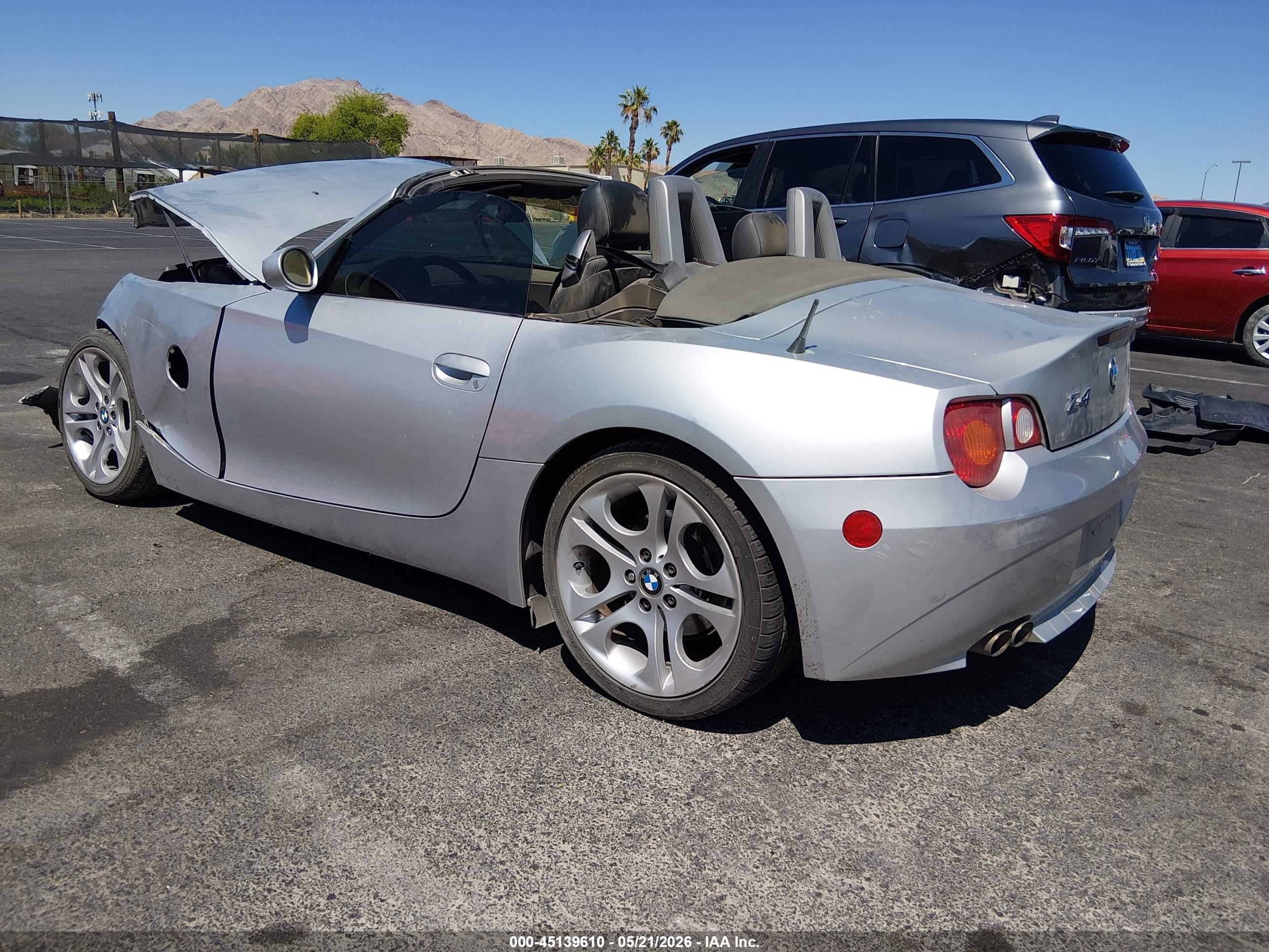 2003 Bmw Z4 3.0i Серебряный vin: 4USBT53483LU01224
