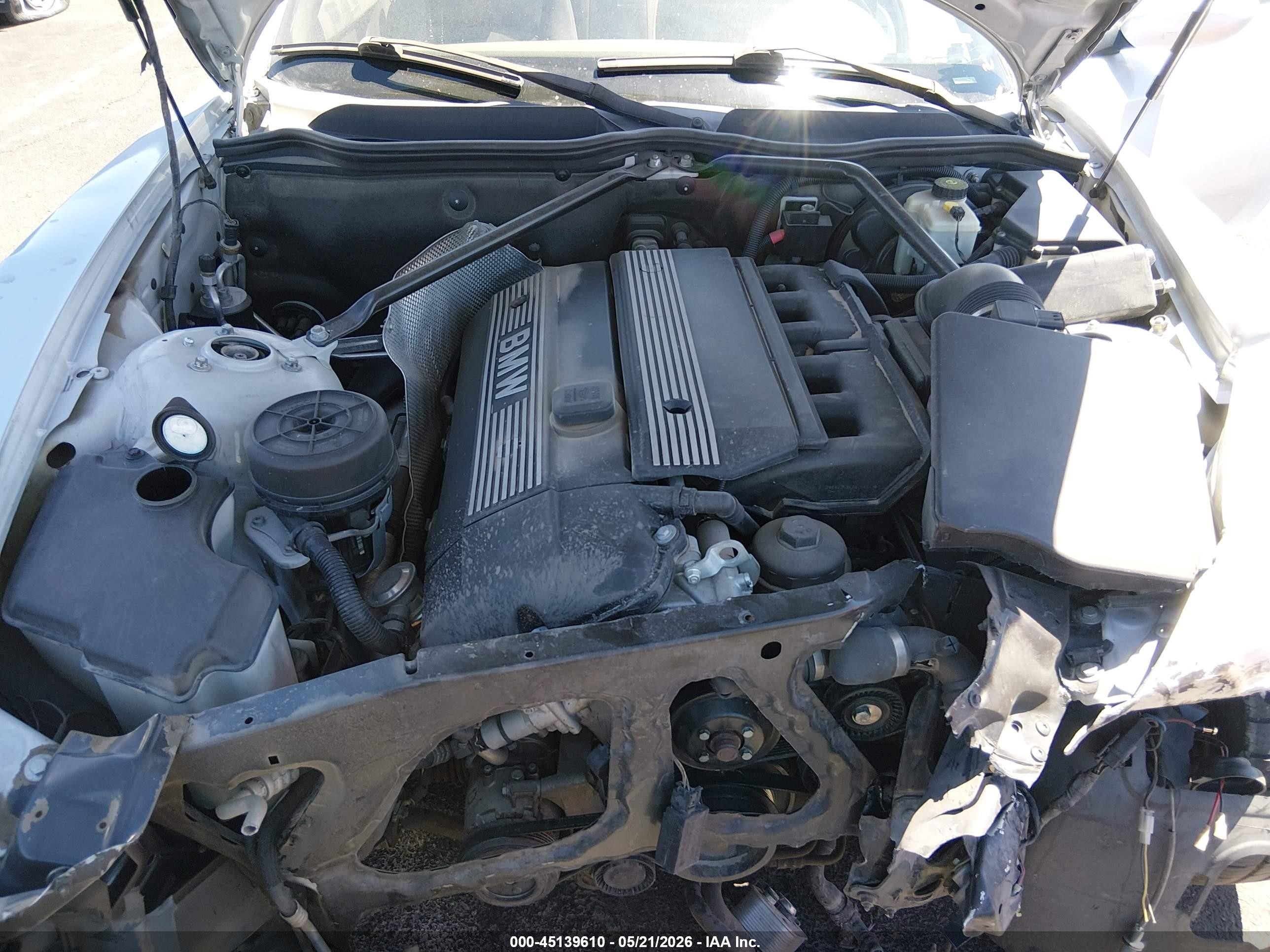 2003 Bmw Z4 3.0i Серебряный vin: 4USBT53483LU01224