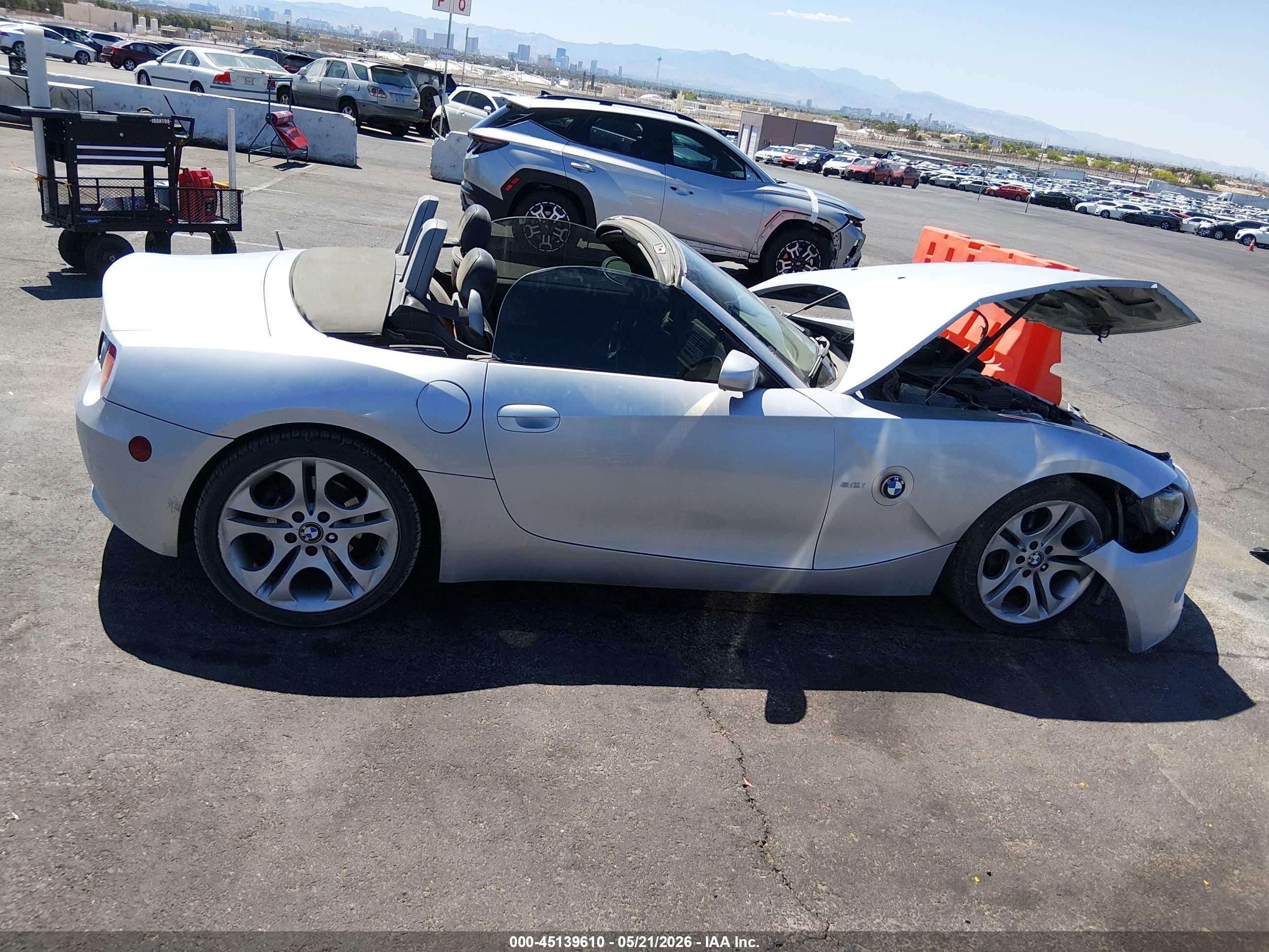 2003 Bmw Z4 3.0i Серебряный vin: 4USBT53483LU01224